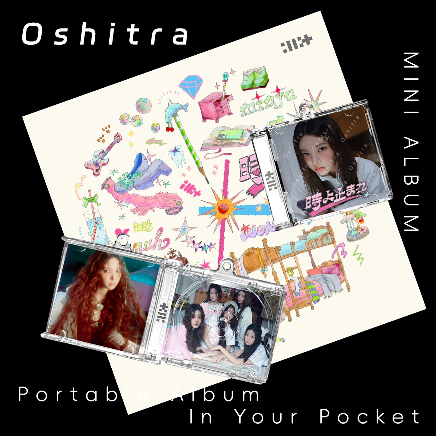ILLIT「Toki Yo Tmoare」Mini Album NFCミニアルバムキーホルダー スマホタッチで音楽再生 推し活グッズ