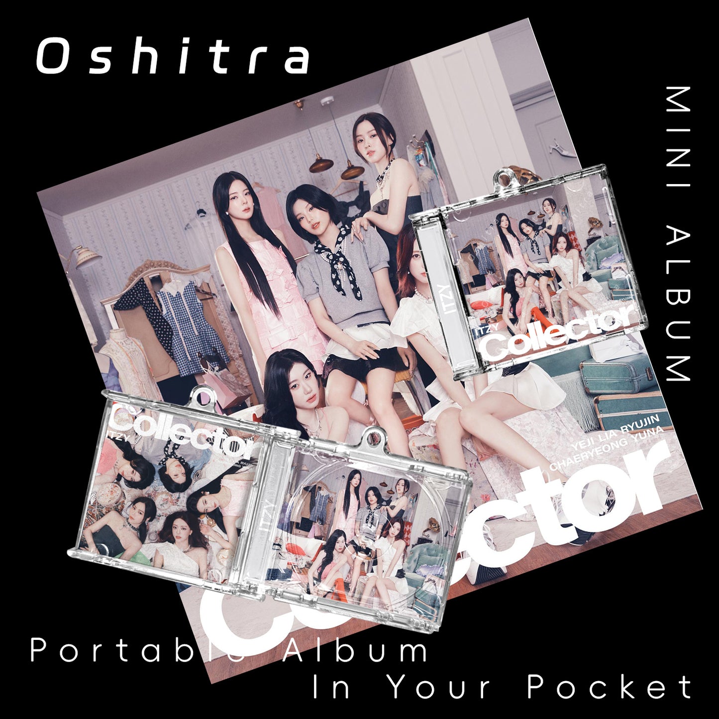 ITZY「Collector」Mini Album NFCミニアルバムキーホルダー スマホタッチで音楽再生 推し活グッズ