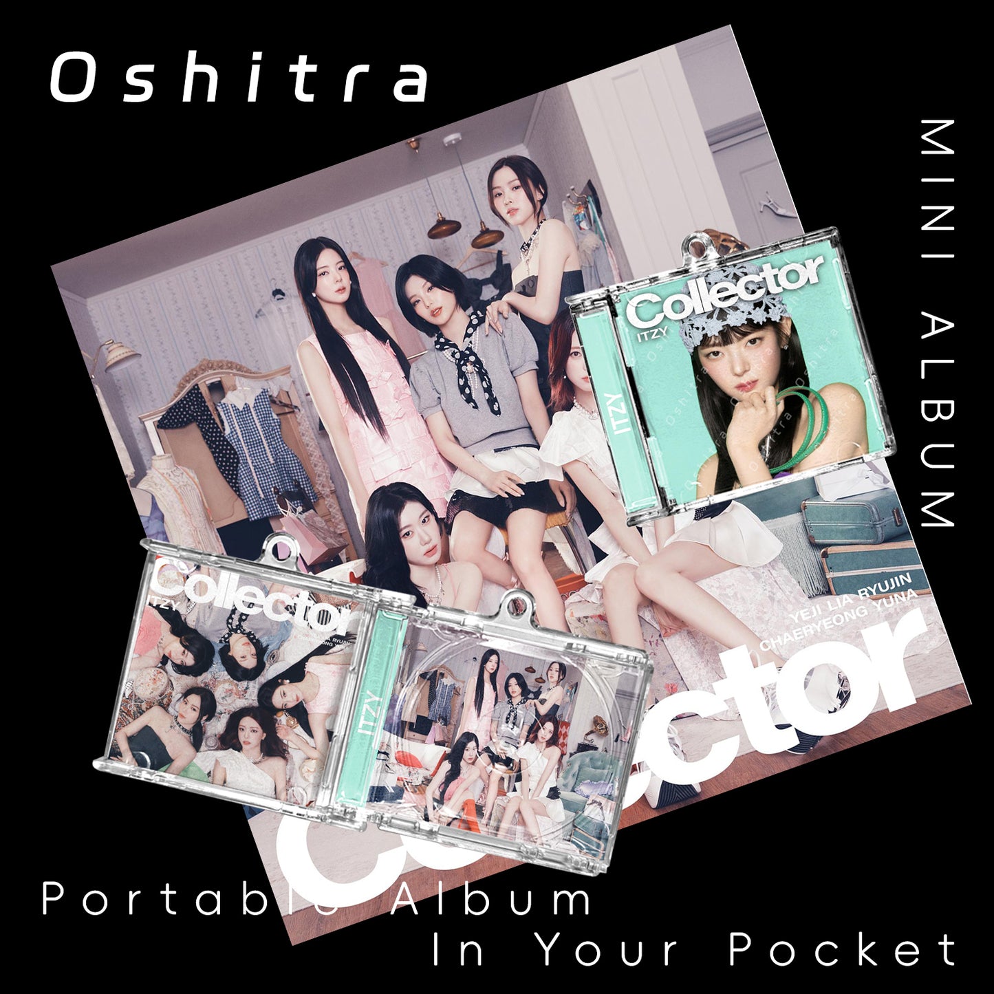 ITZY「Collector」Mini Album NFCミニアルバムキーホルダー スマホタッチで音楽再生 推し活グッズ
