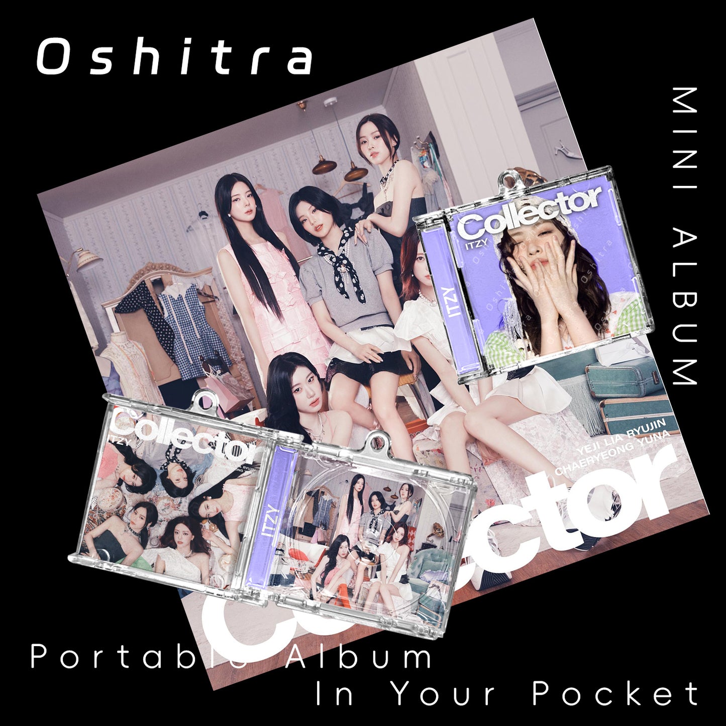 ITZY「Collector」Mini Album NFCミニアルバムキーホルダー スマホタッチで音楽再生 推し活グッズ