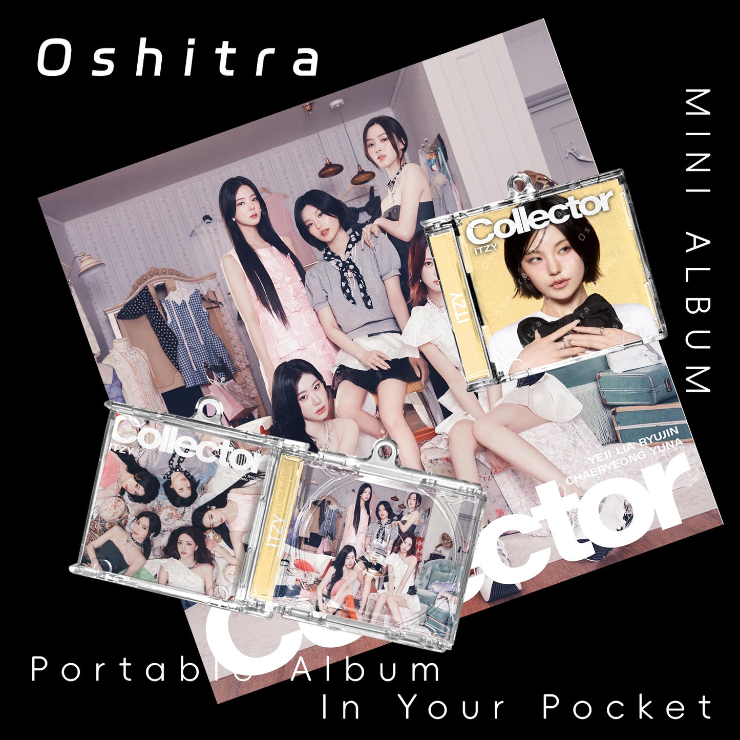ITZY「Collector」Mini Album NFCミニアルバムキーホルダー スマホタッチで音楽再生 推し活グッズ