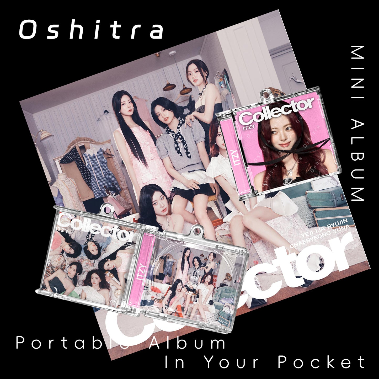 ITZY「Collector」Mini Album NFCミニアルバムキーホルダー スマホタッチで音楽再生 推し活グッズ