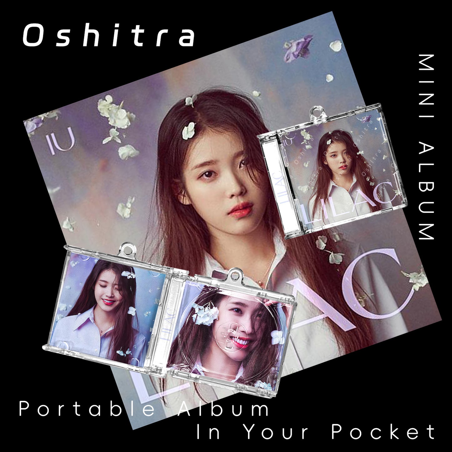 IU「Lilac」Mini Album NFCミニアルバムキーホルダー スマホタッチで音楽再生 推し活グッズ