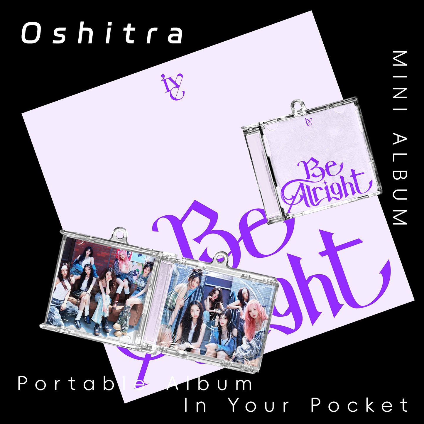IVE「Be Alright」Mini Album NFCミニアルバムキーホルダー スマホタッチで音楽再生 推し活グッズ
