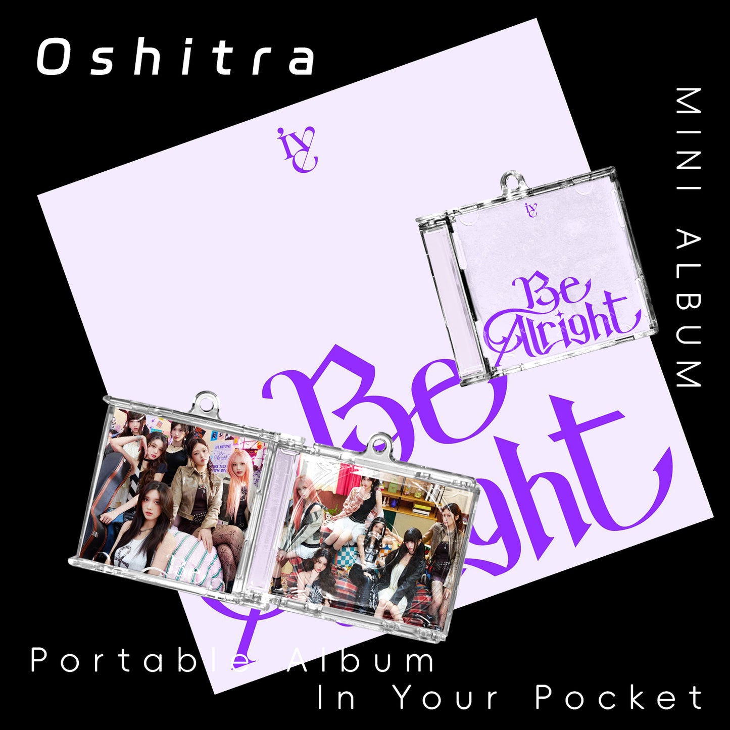 IVE「Be Alright」Mini Album NFCミニアルバムキーホルダー スマホタッチで音楽再生 推し活グッズ