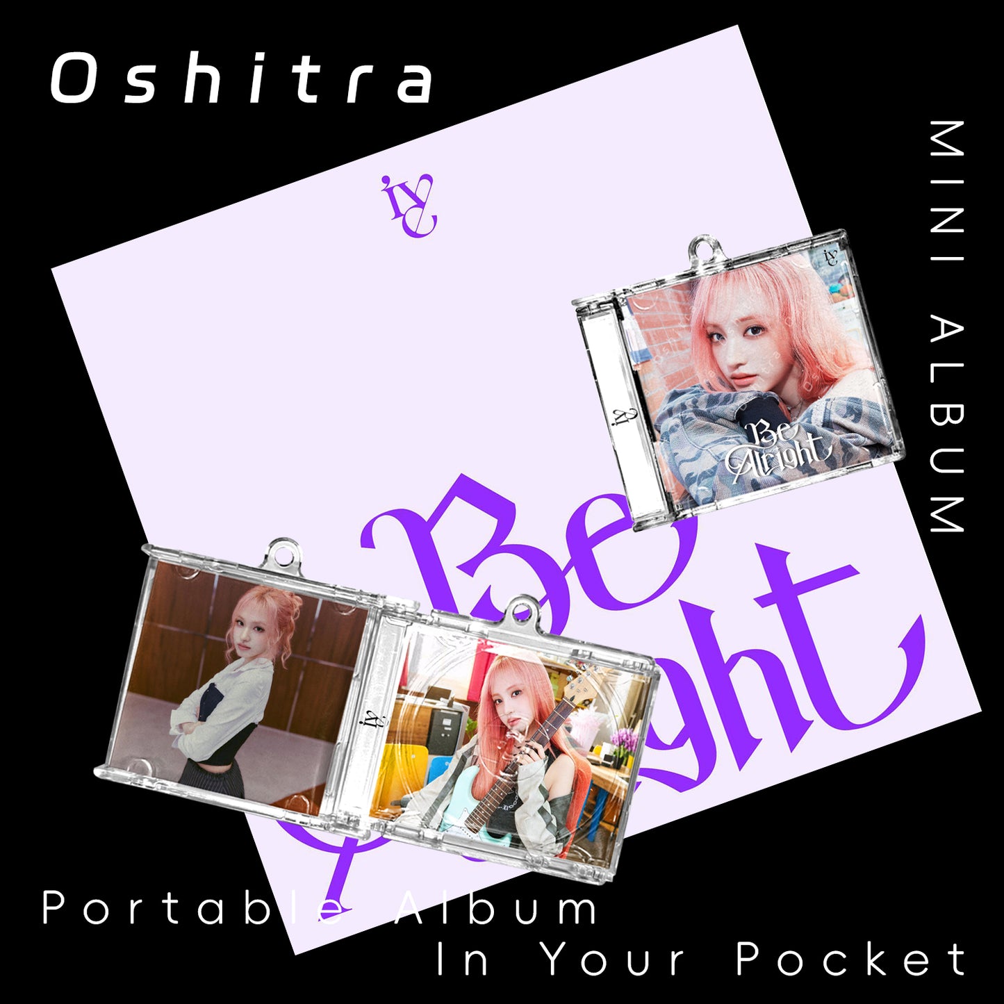 IVE「Be Alright」Mini Album NFCミニアルバムキーホルダー スマホタッチで音楽再生 推し活グッズ