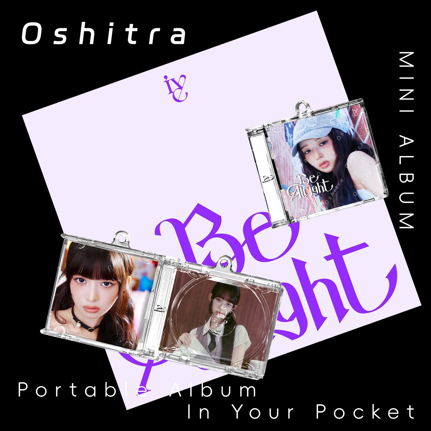 IVE「Be Alright」Mini Album NFCミニアルバムキーホルダー スマホタッチで音楽再生 推し活グッズ