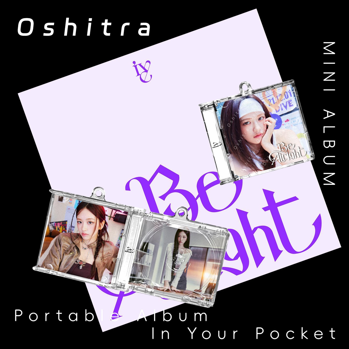 IVE「Be Alright」Mini Album NFCミニアルバムキーホルダー スマホタッチで音楽再生 推し活グッズ