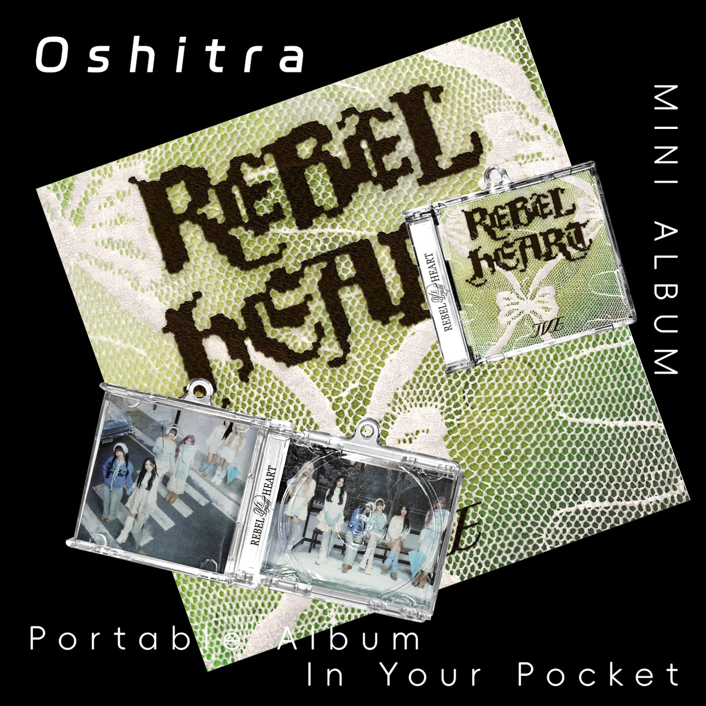 IVE「Rebel Heart」Mini Album NFCミニアルバムキーホルダー スマホタッチで音楽再生 推し活グッズ