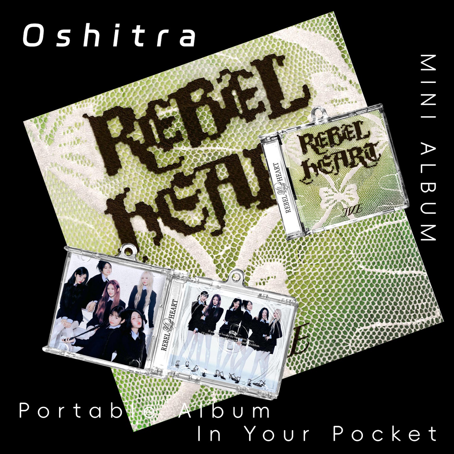 IVE「Rebel Heart」Mini Album NFCミニアルバムキーホルダー スマホタッチで音楽再生 推し活グッズ