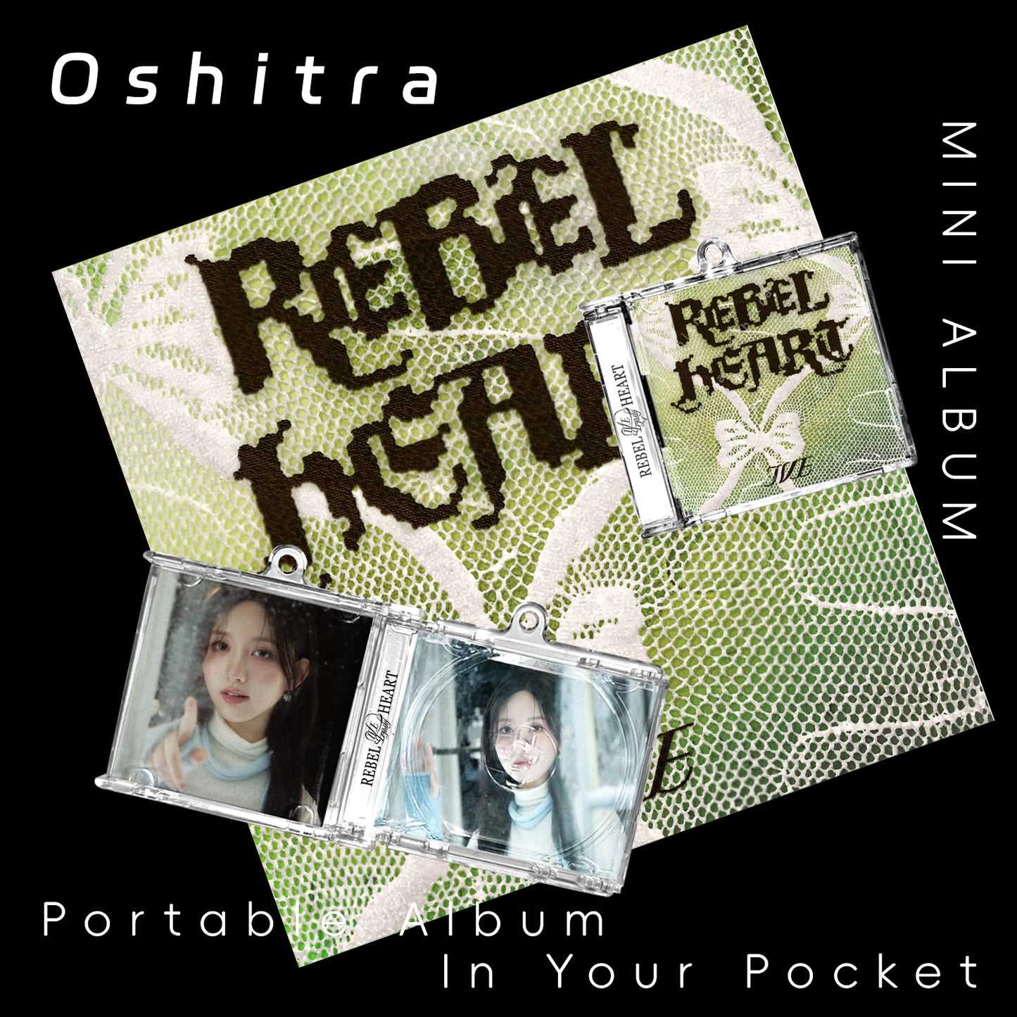 IVE「Rebel Heart」Mini Album NFCミニアルバムキーホルダー スマホタッチで音楽再生 推し活グッズ