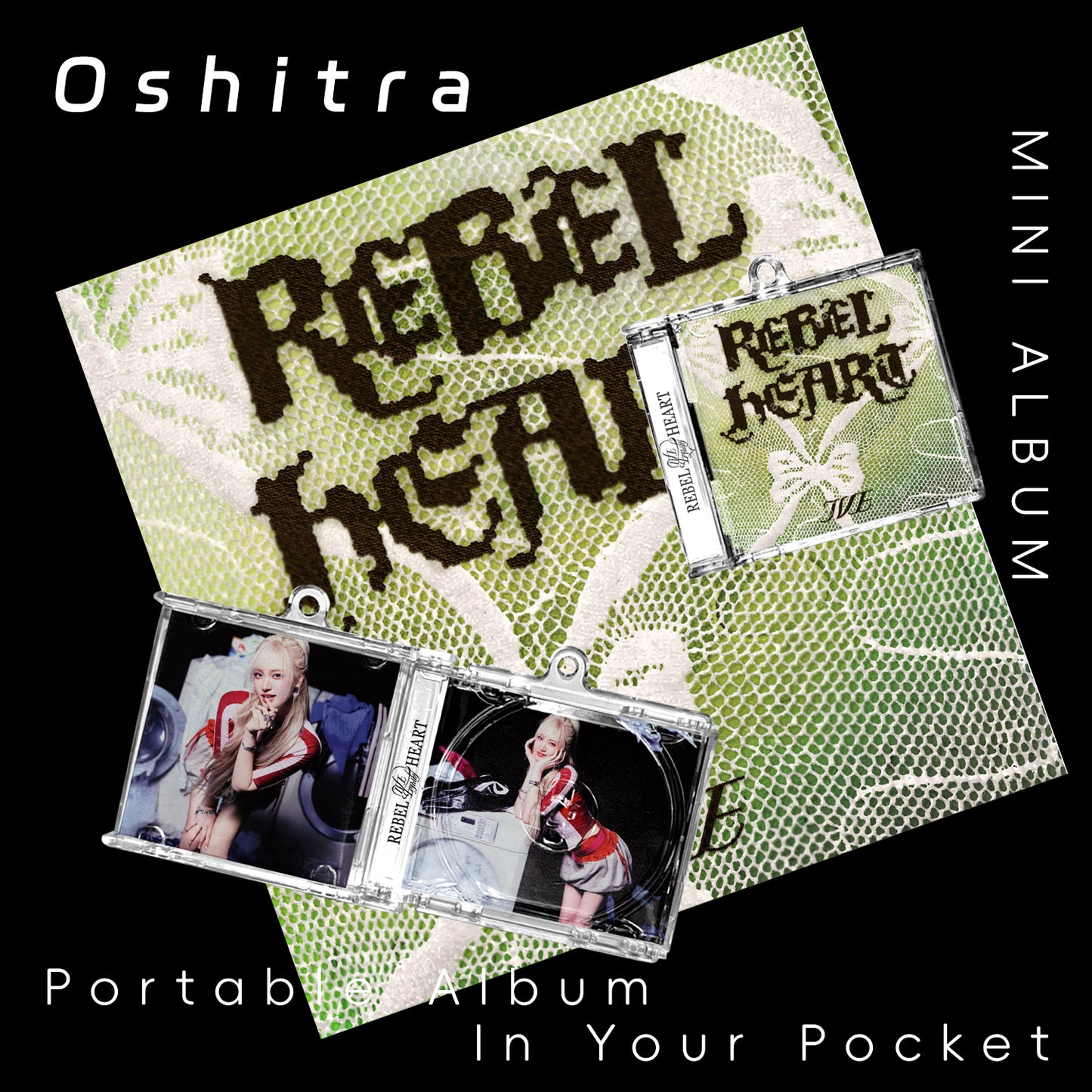 IVE「Rebel Heart」Mini Album NFCミニアルバムキーホルダー スマホタッチで音楽再生 推し活グッズ