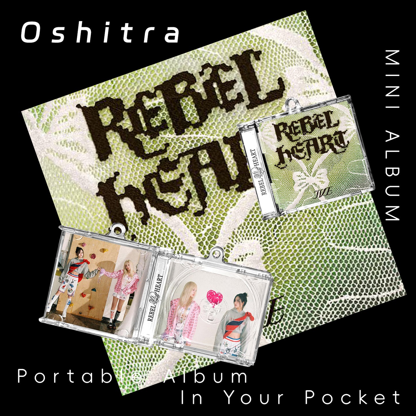 IVE「Rebel Heart」Mini Album NFCミニアルバムキーホルダー スマホタッチで音楽再生 推し活グッズ