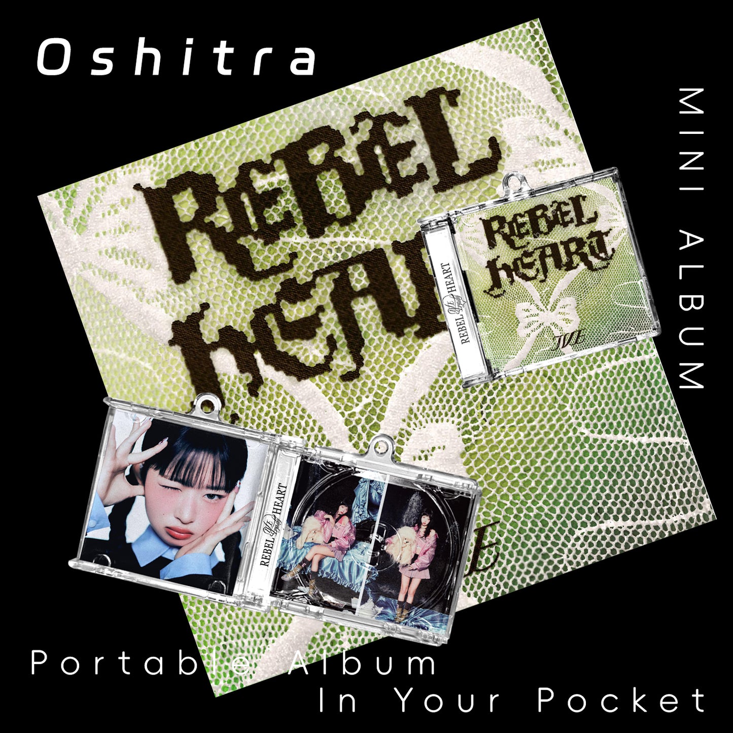 IVE「Rebel Heart」Mini Album NFCミニアルバムキーホルダー スマホタッチで音楽再生 推し活グッズ