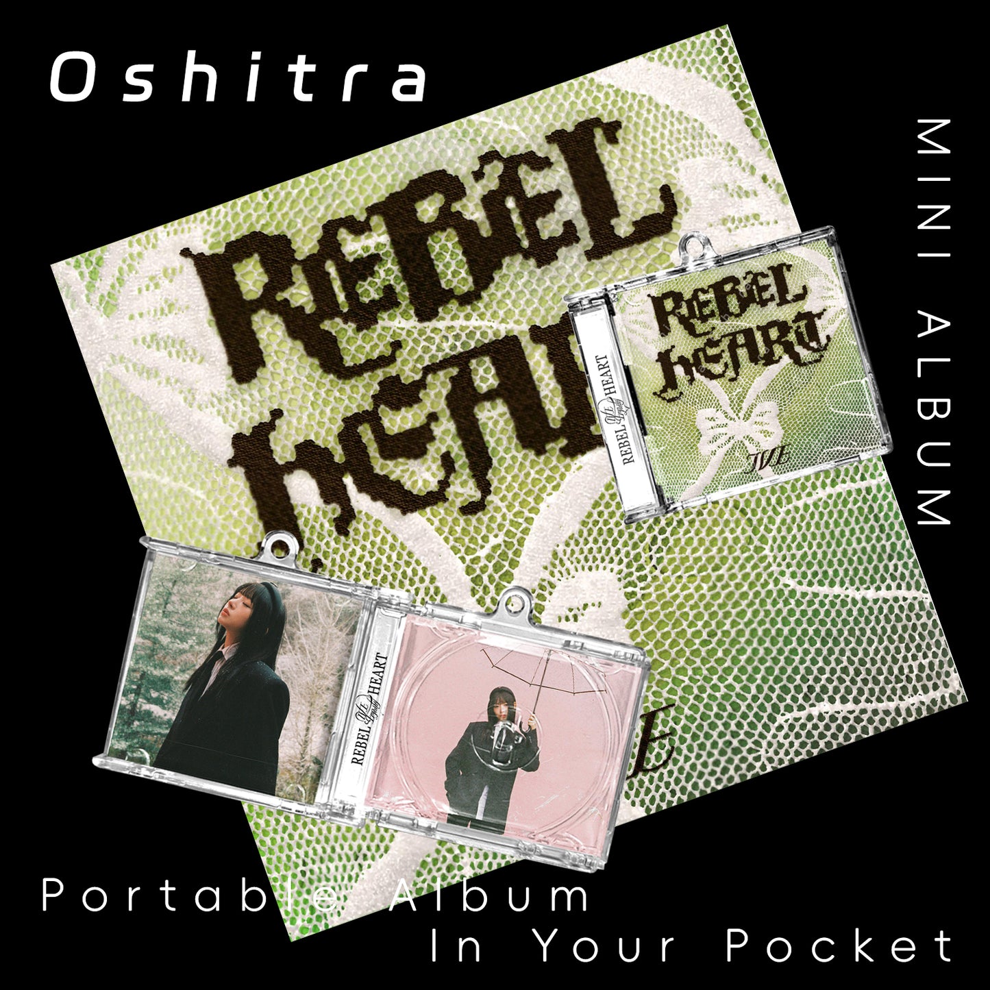 IVE「Rebel Heart」Mini Album NFCミニアルバムキーホルダー スマホタッチで音楽再生 推し活グッズ