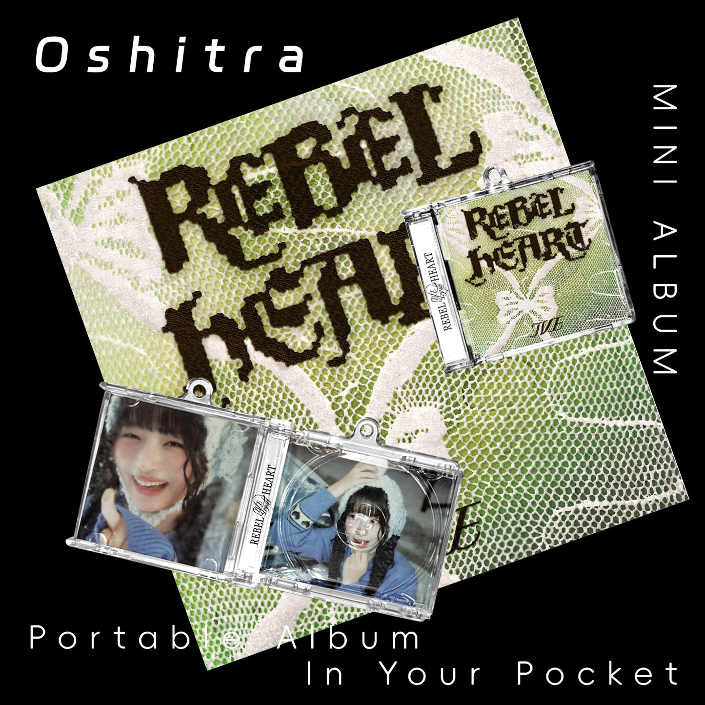 IVE「Rebel Heart」Mini Album NFCミニアルバムキーホルダー スマホタッチで音楽再生 推し活グッズ