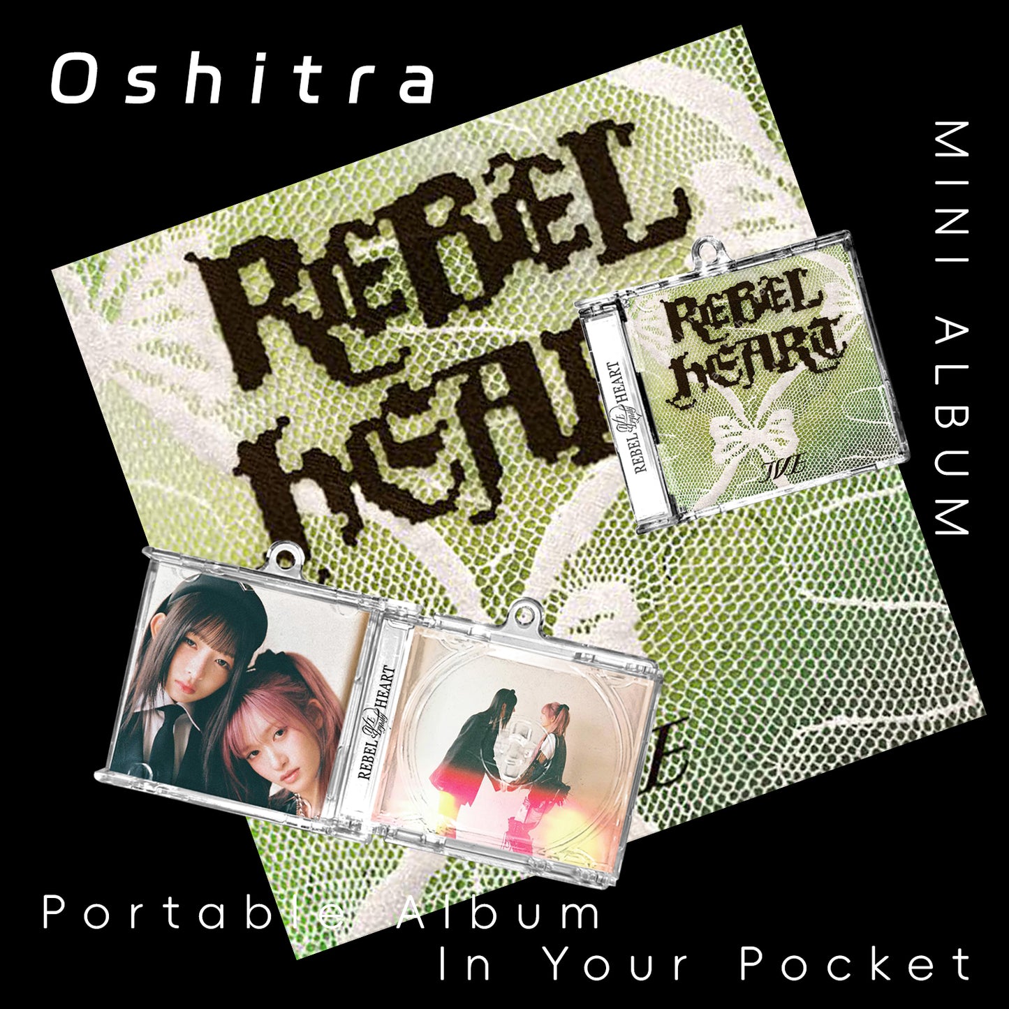 IVE「Rebel Heart」Mini Album NFCミニアルバムキーホルダー スマホタッチで音楽再生 推し活グッズ