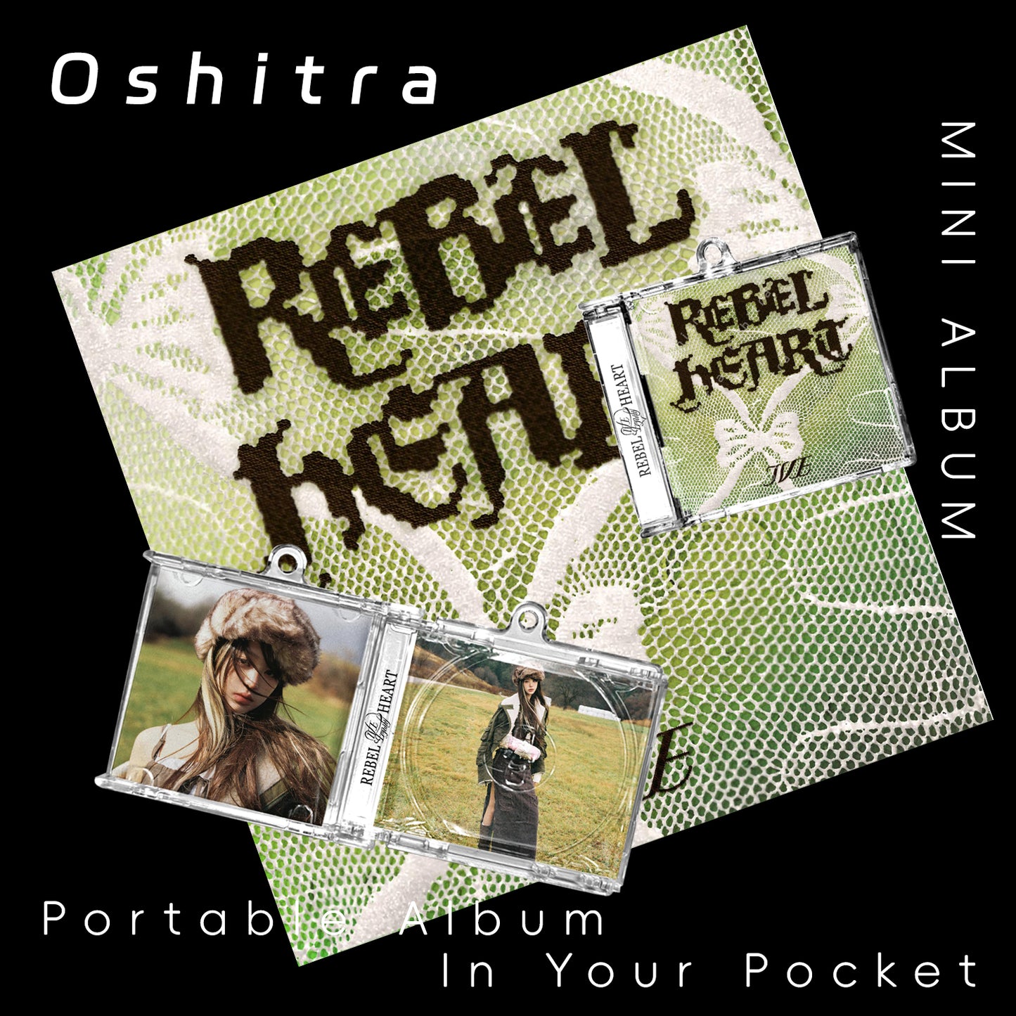 IVE「Rebel Heart」Mini Album NFCミニアルバムキーホルダー スマホタッチで音楽再生 推し活グッズ