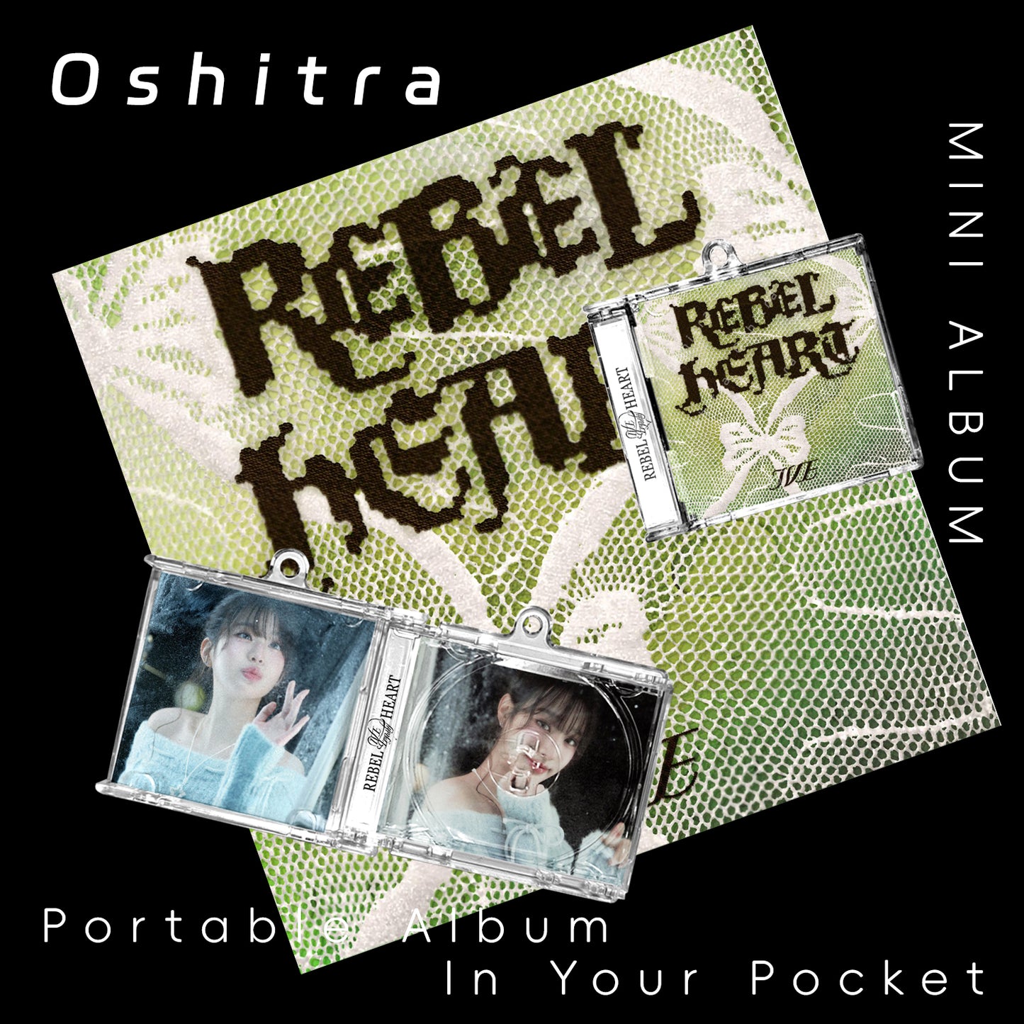 IVE「Rebel Heart」Mini Album NFCミニアルバムキーホルダー スマホタッチで音楽再生 推し活グッズ