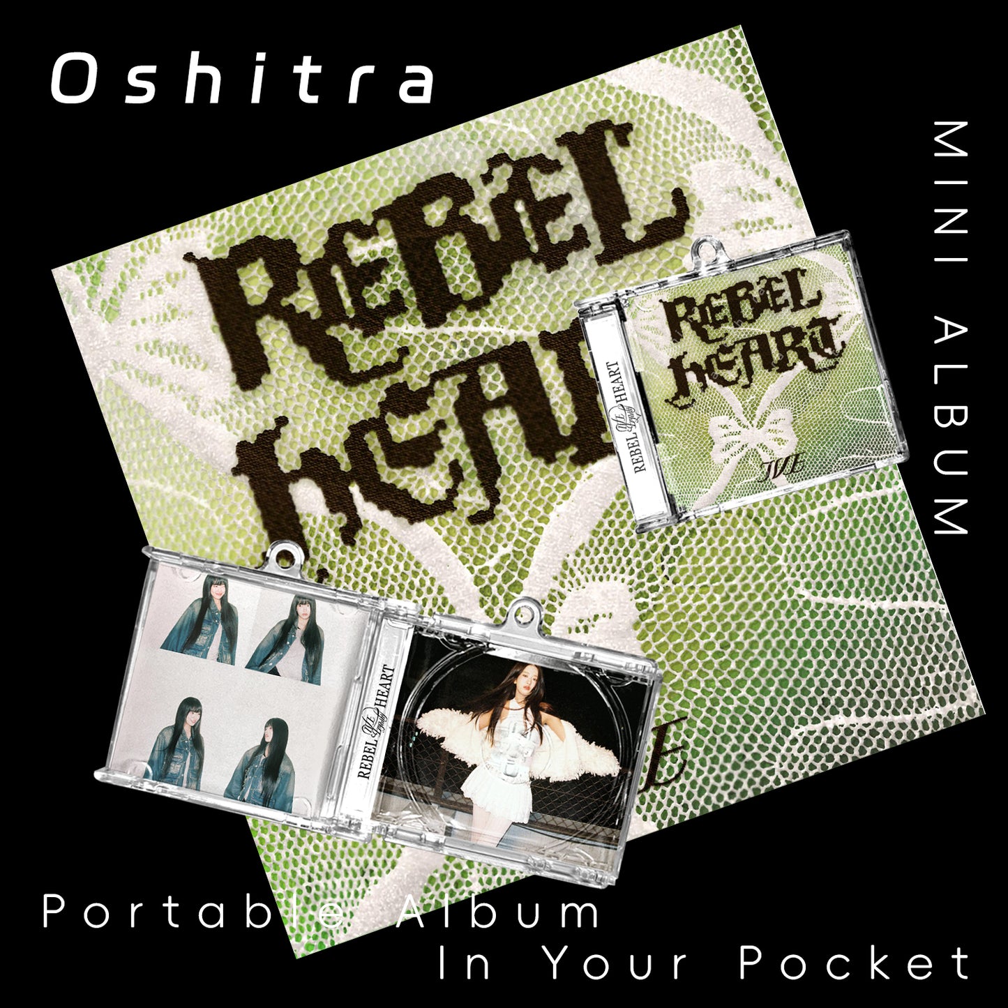 IVE「Rebel Heart」Mini Album NFCミニアルバムキーホルダー スマホタッチで音楽再生 推し活グッズ