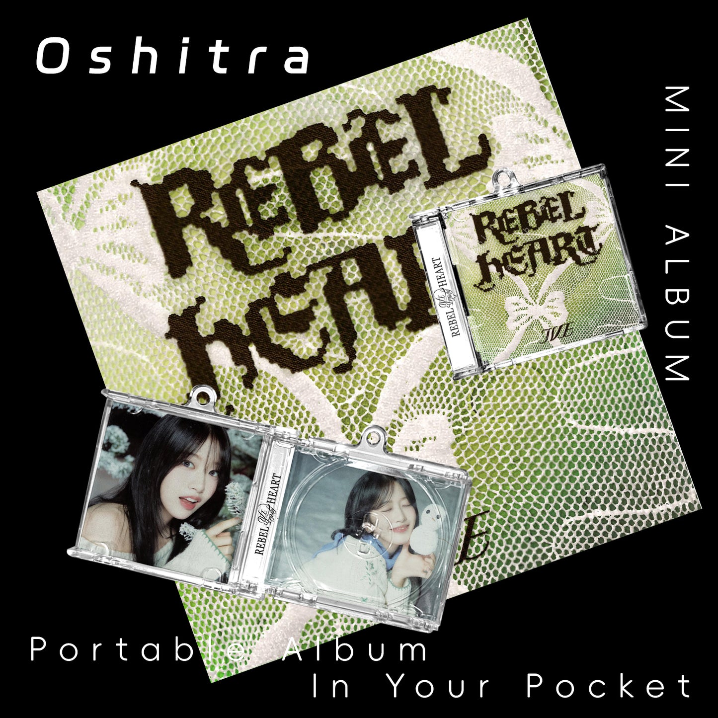 IVE「Rebel Heart」Mini Album NFCミニアルバムキーホルダー スマホタッチで音楽再生 推し活グッズ