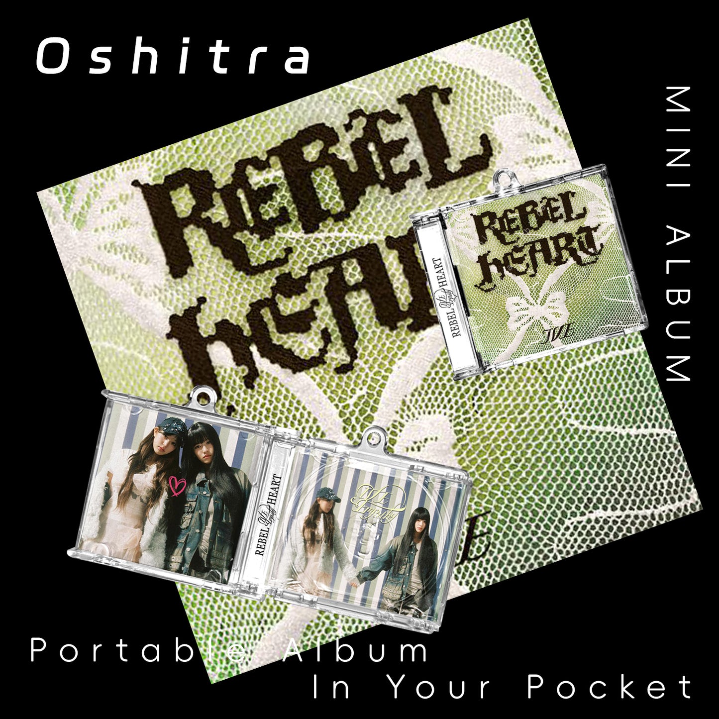 IVE「Rebel Heart」Mini Album NFCミニアルバムキーホルダー スマホタッチで音楽再生 推し活グッズ