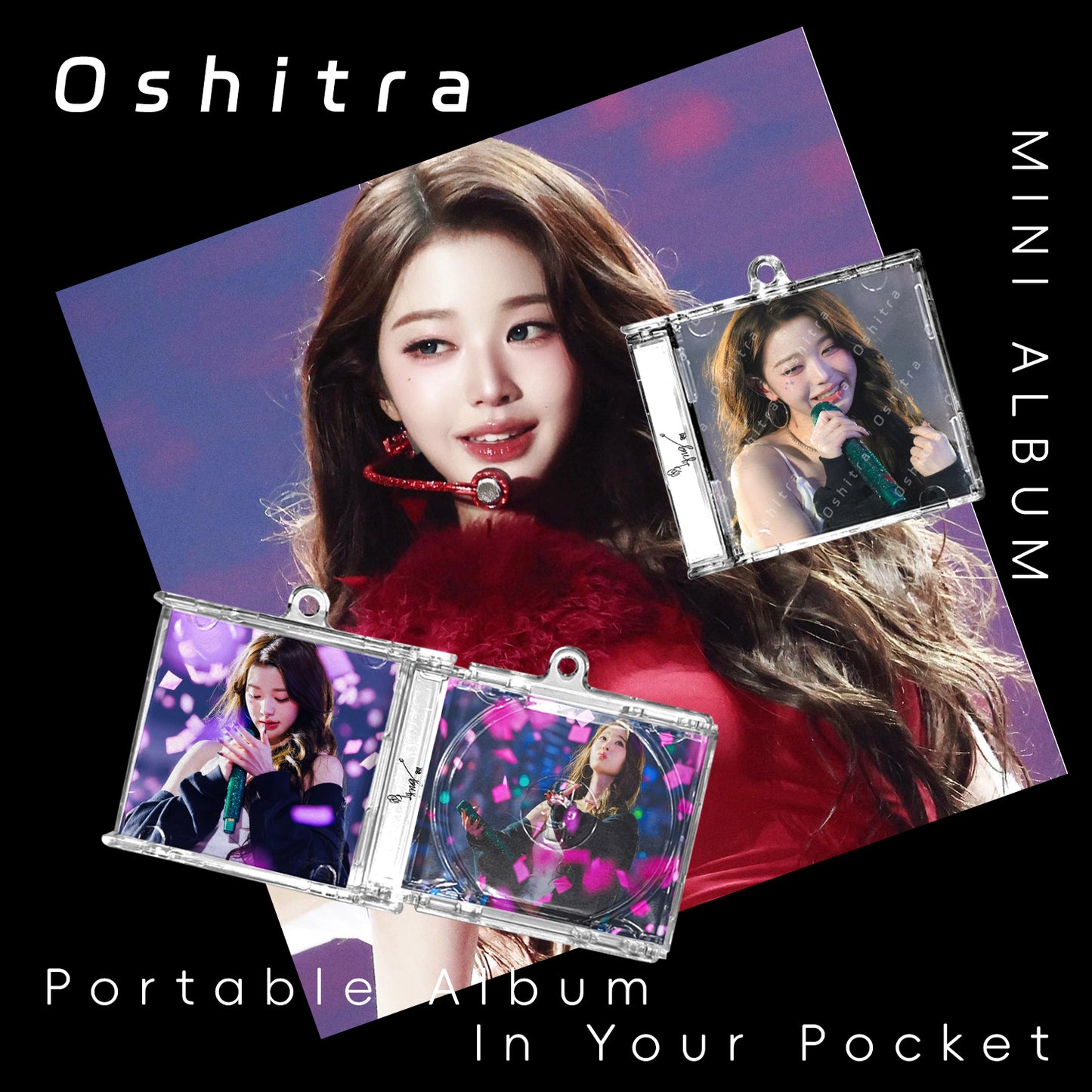 IVE「World Tour 2Nd」Mini Album NFCミニアルバムキーホルダー スマホタッチで音楽再生 推し活グッズ