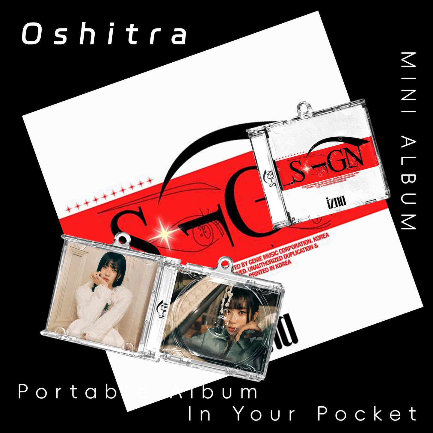 IZNA「Sign」Mini Album NFCミニアルバムキーホルダー スマホタッチで音楽再生 推し活グッズ
