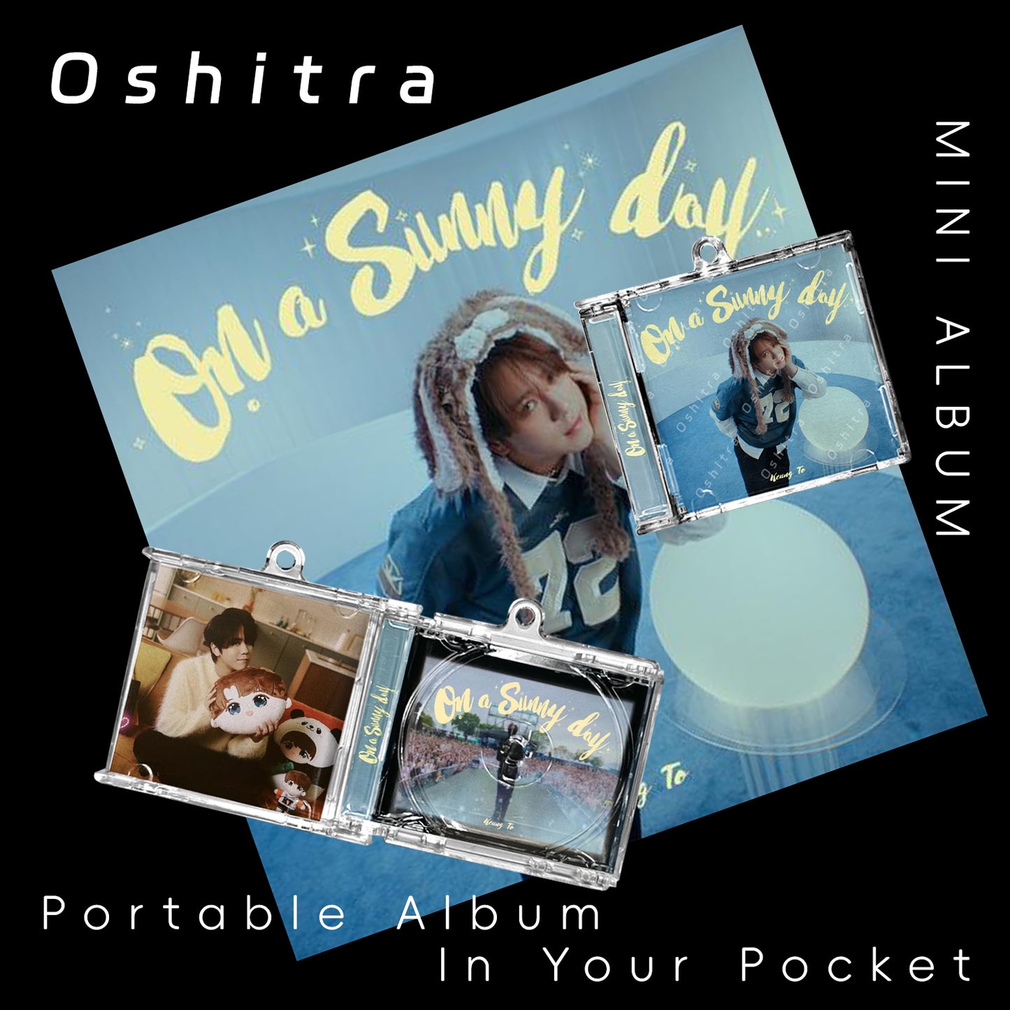 姜濤 KEUNGTO「On A Sunny Day」Mini Album NFCミニアルバムキーホルダー スマホタッチで音楽再生 推し活グッズ