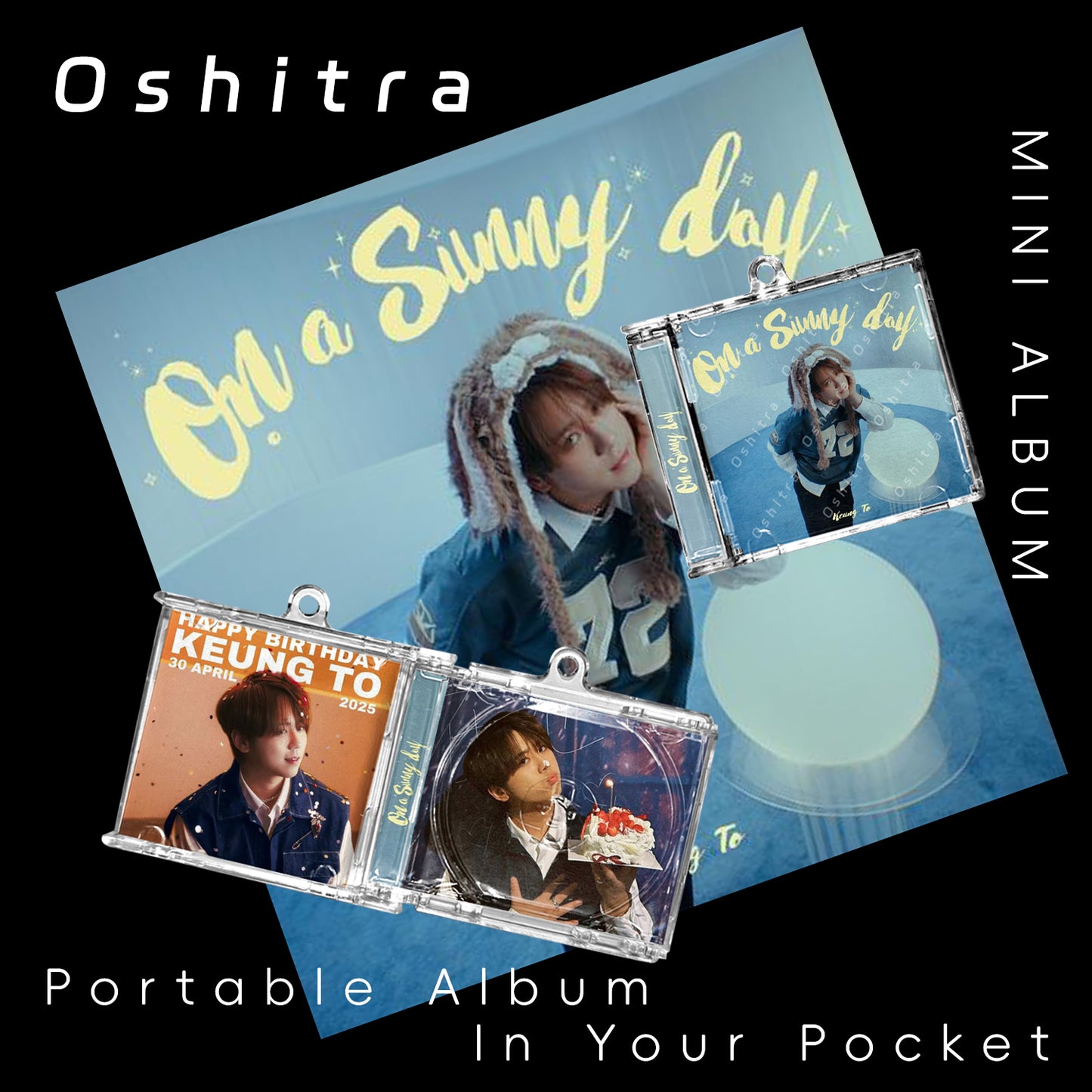 姜濤 KEUNGTO「On A Sunny Day」Mini Album NFCミニアルバムキーホルダー スマホタッチで音楽再生 推し活グッズ