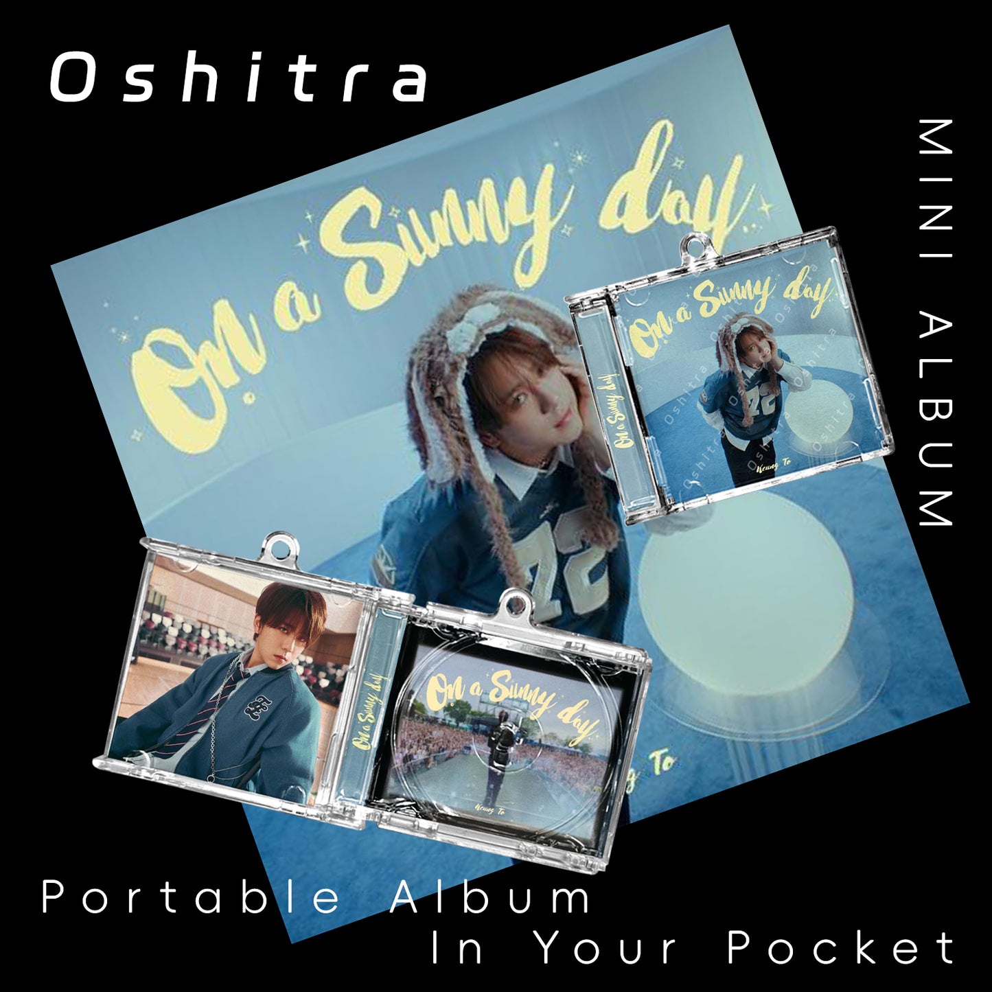 姜濤 KEUNGTO「On A Sunny Day」Mini Album NFCミニアルバムキーホルダー スマホタッチで音楽再生 推し活グッズ