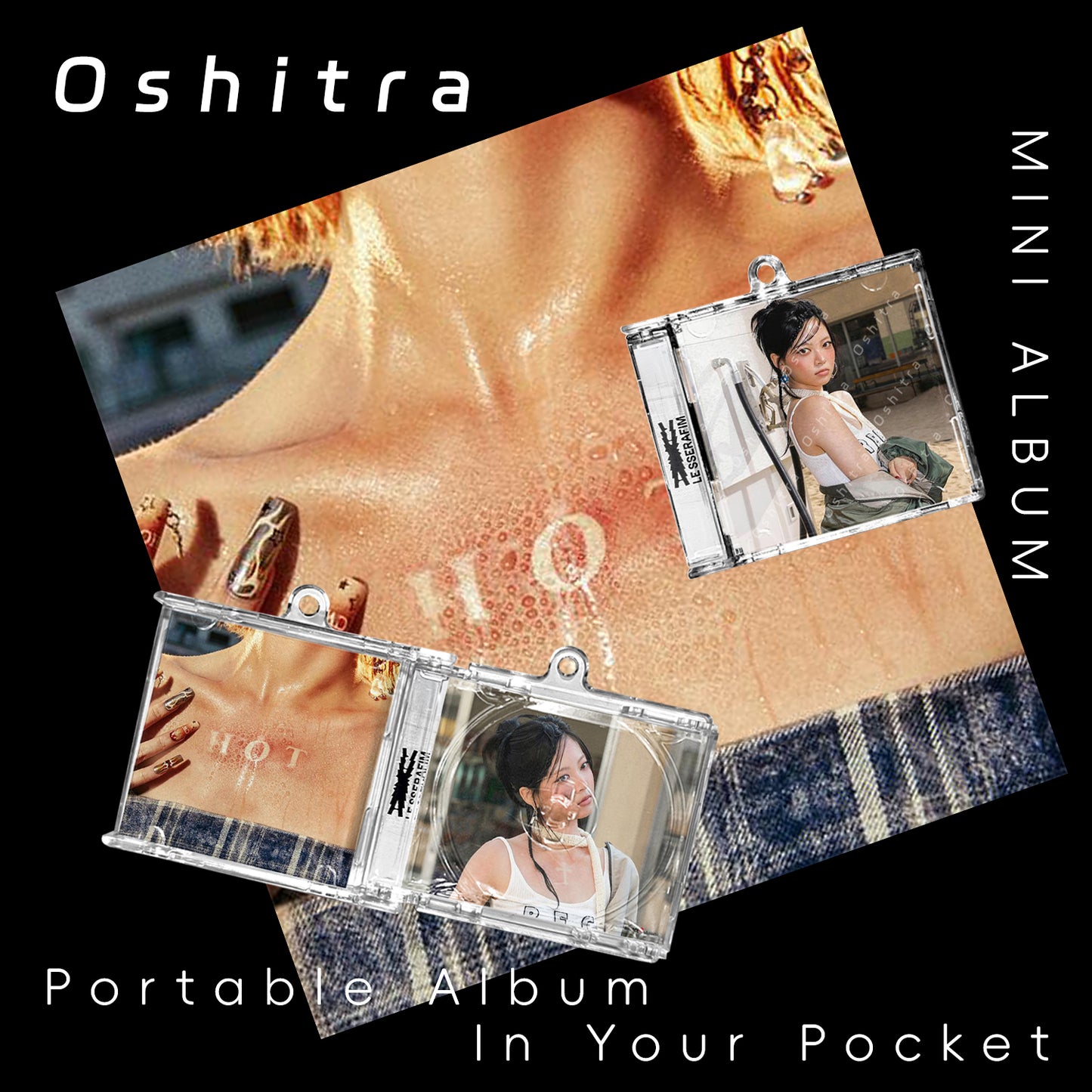 LE SSERAFIM「Hot」Mini Album NFCミニアルバムキーホルダー スマホタッチで音楽再生 推し活グッズ