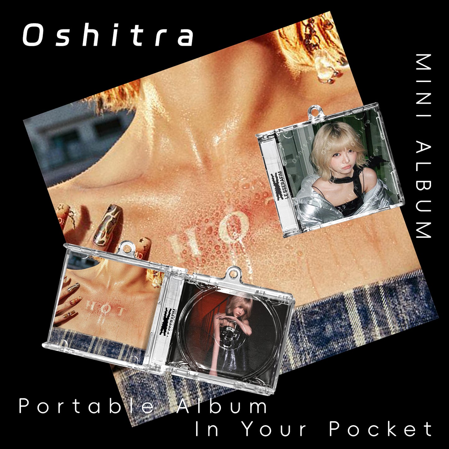 LE SSERAFIM「Hot」Mini Album NFCミニアルバムキーホルダー スマホタッチで音楽再生 推し活グッズ