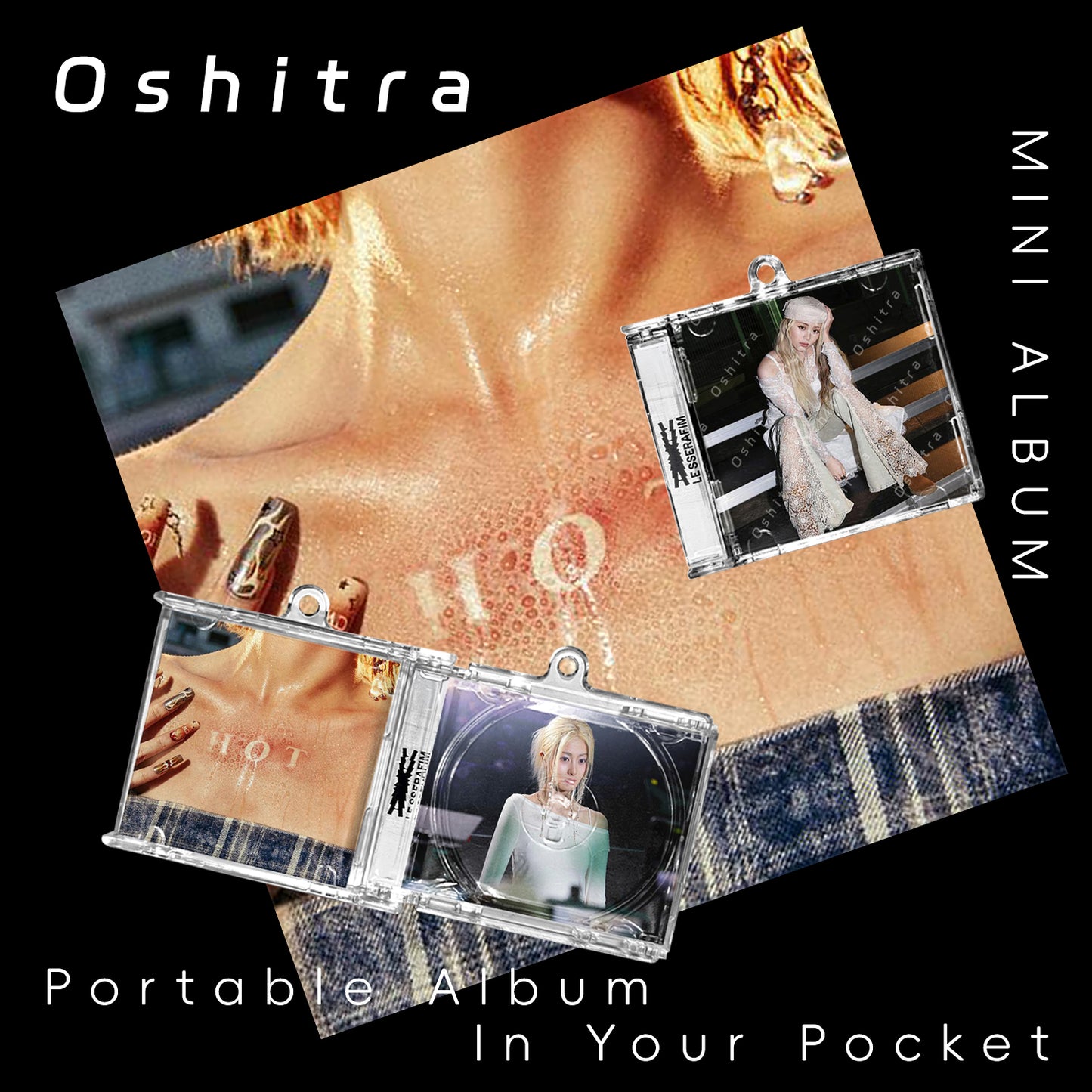 LE SSERAFIM「Hot」Mini Album NFCミニアルバムキーホルダー スマホタッチで音楽再生 推し活グッズ