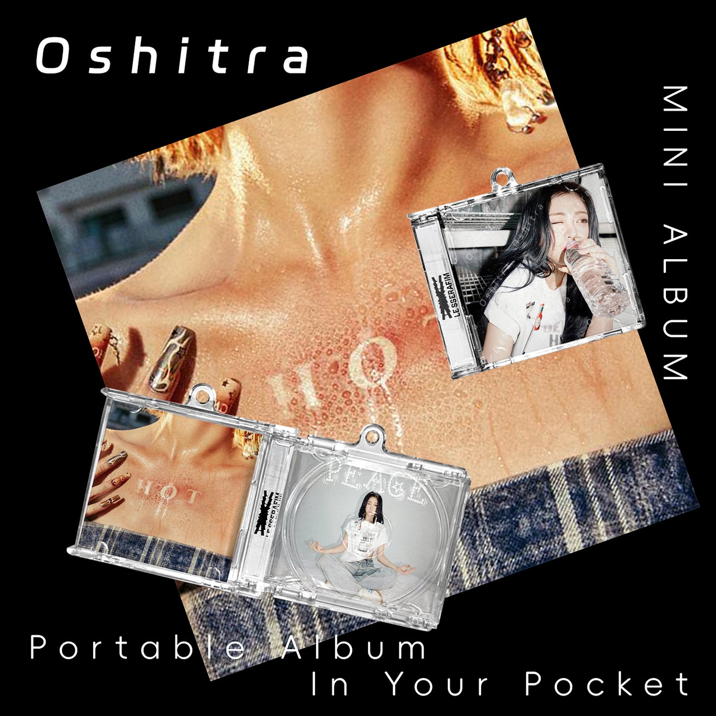 LE SSERAFIM「Hot」Mini Album NFCミニアルバムキーホルダー スマホタッチで音楽再生 推し活グッズ