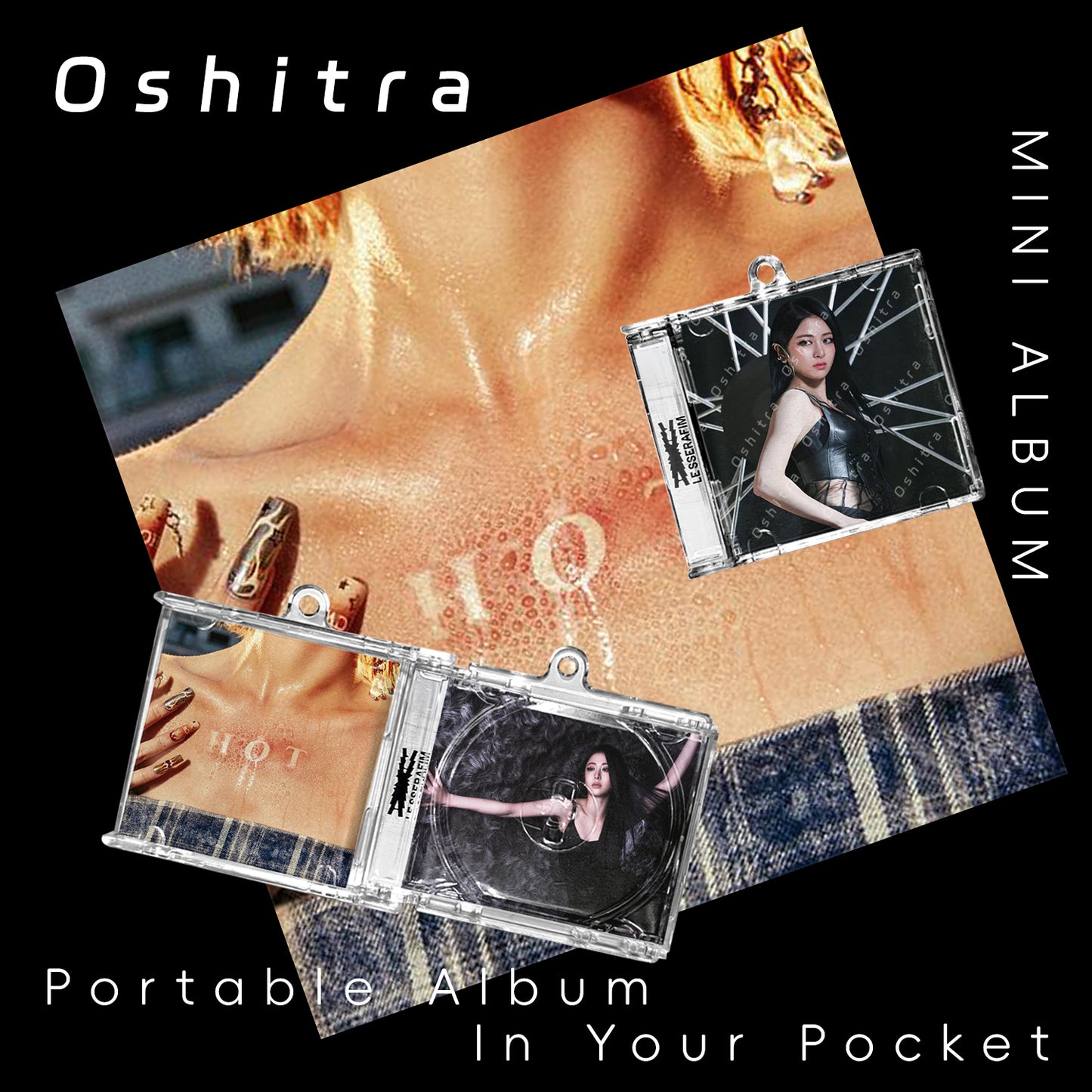 LE SSERAFIM「Hot」Mini Album NFCミニアルバムキーホルダー スマホタッチで音楽再生 推し活グッズ