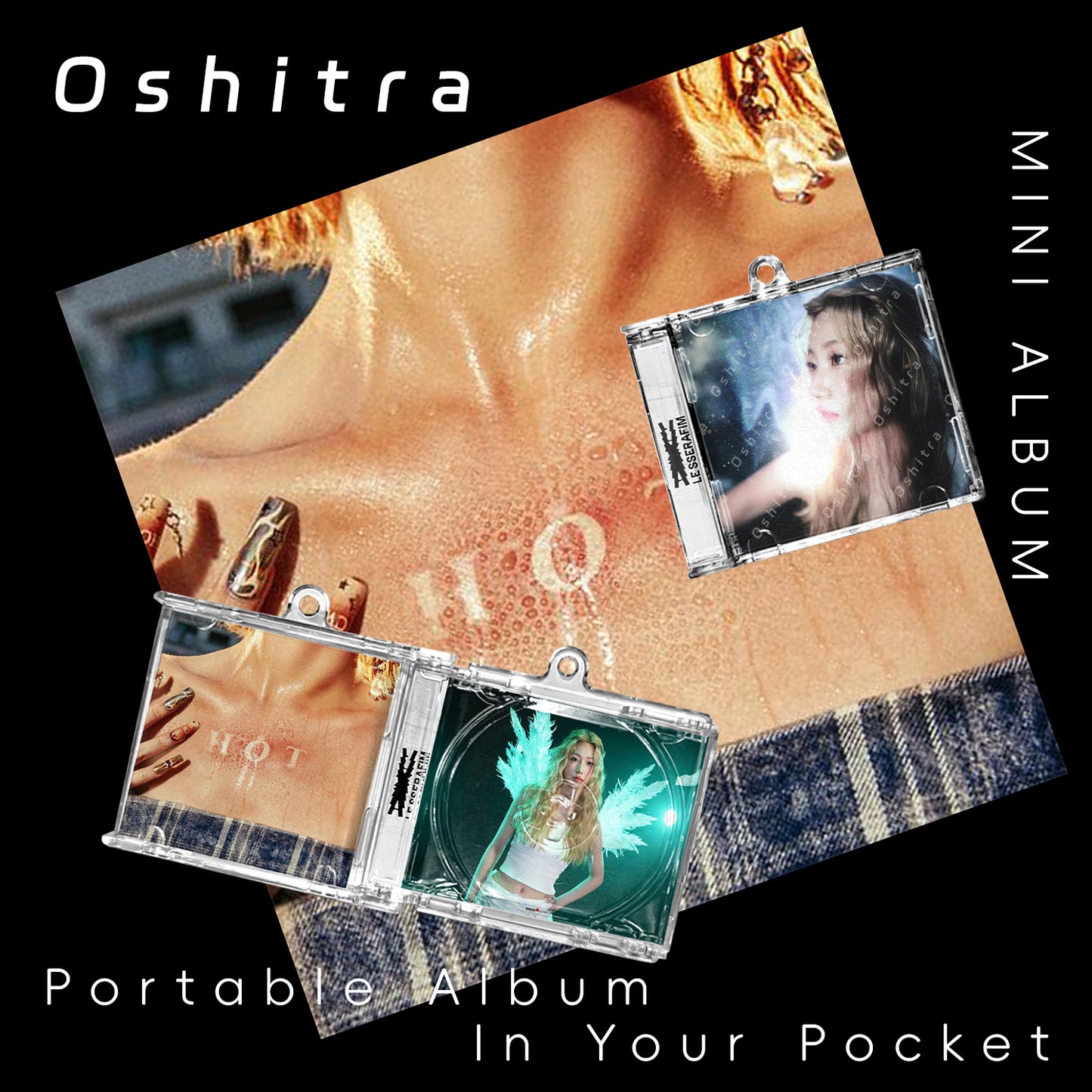 LE SSERAFIM「Hot」Mini Album NFCミニアルバムキーホルダー スマホタッチで音楽再生 推し活グッズ