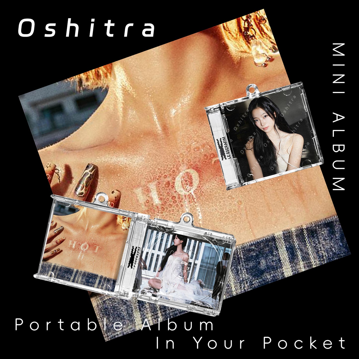 LE SSERAFIM「Hot」Mini Album NFCミニアルバムキーホルダー スマホタッチで音楽再生 推し活グッズ