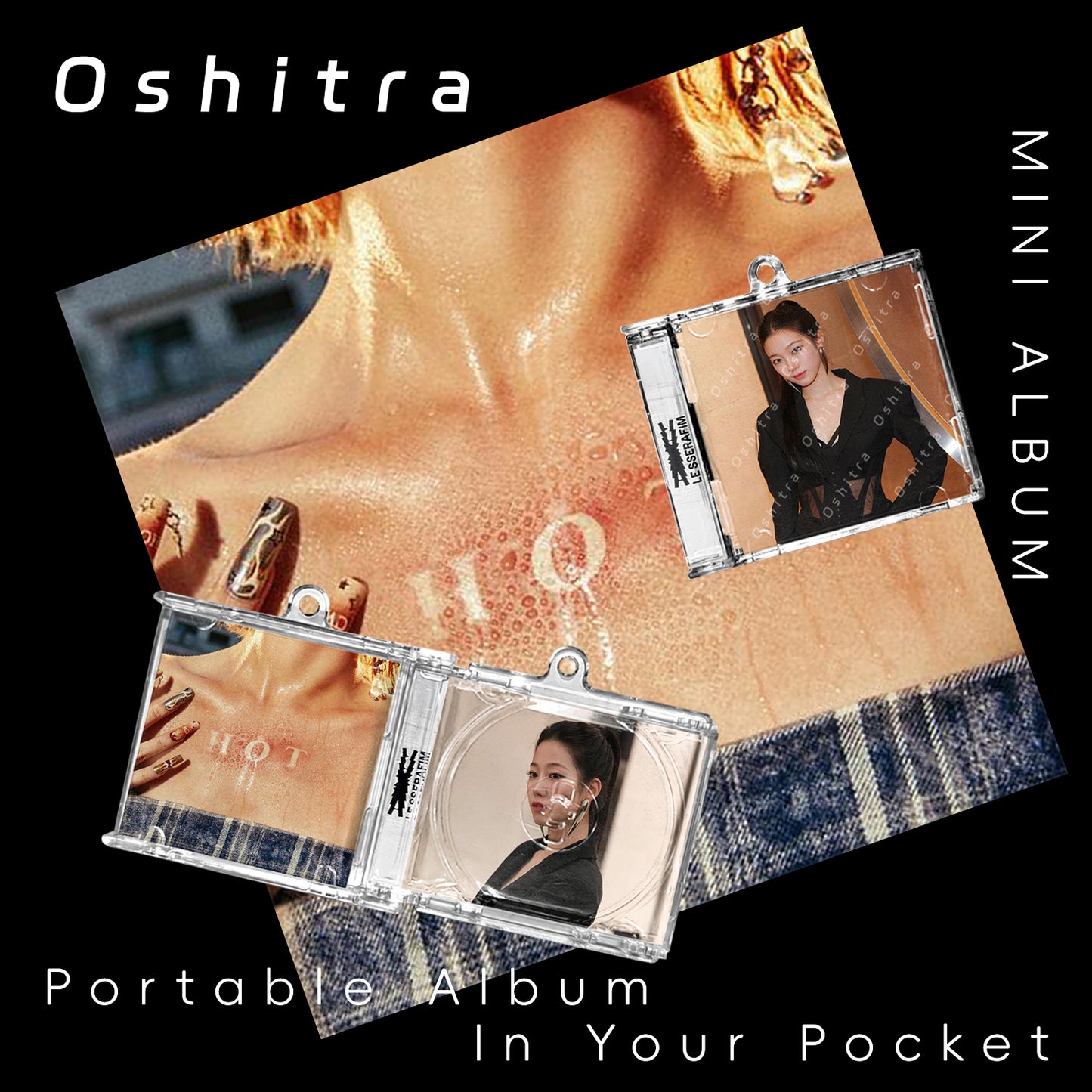 LE SSERAFIM「Hot」Mini Album NFCミニアルバムキーホルダー スマホタッチで音楽再生 推し活グッズ