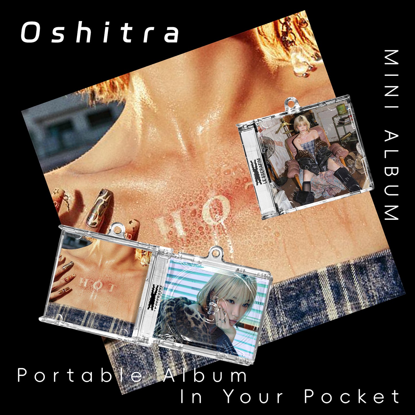 LE SSERAFIM「Hot」Mini Album NFCミニアルバムキーホルダー スマホタッチで音楽再生 推し活グッズ