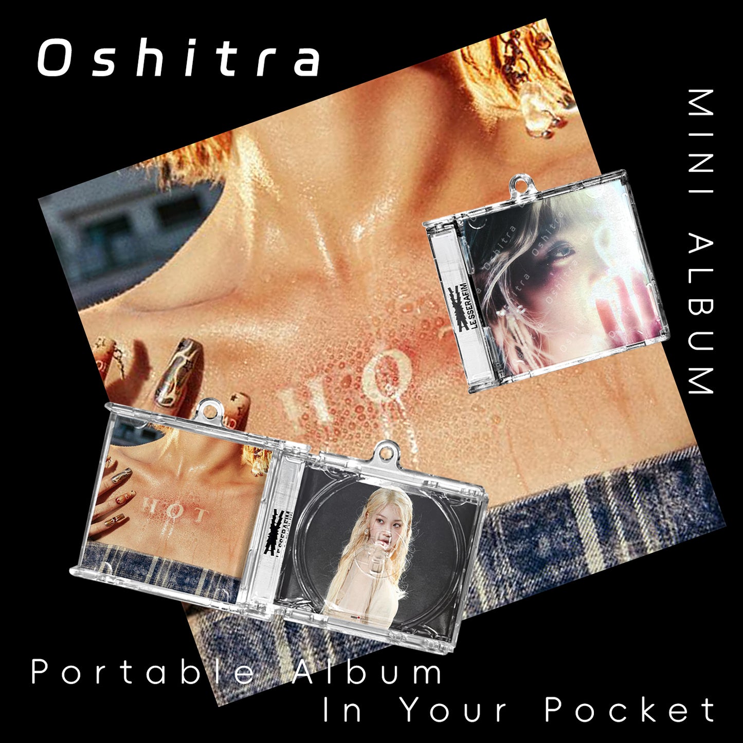 LE SSERAFIM「Hot」Mini Album NFCミニアルバムキーホルダー スマホタッチで音楽再生 推し活グッズ