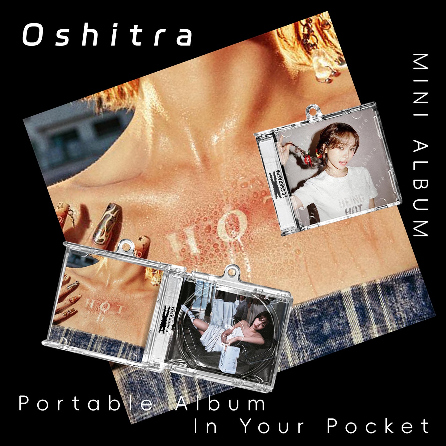 LE SSERAFIM「Hot」Mini Album NFCミニアルバムキーホルダー スマホタッチで音楽再生 推し活グッズ