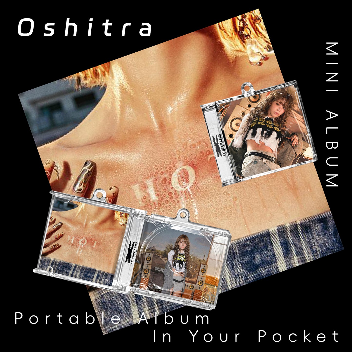 LE SSERAFIM「Hot」Mini Album NFCミニアルバムキーホルダー スマホタッチで音楽再生 推し活グッズ