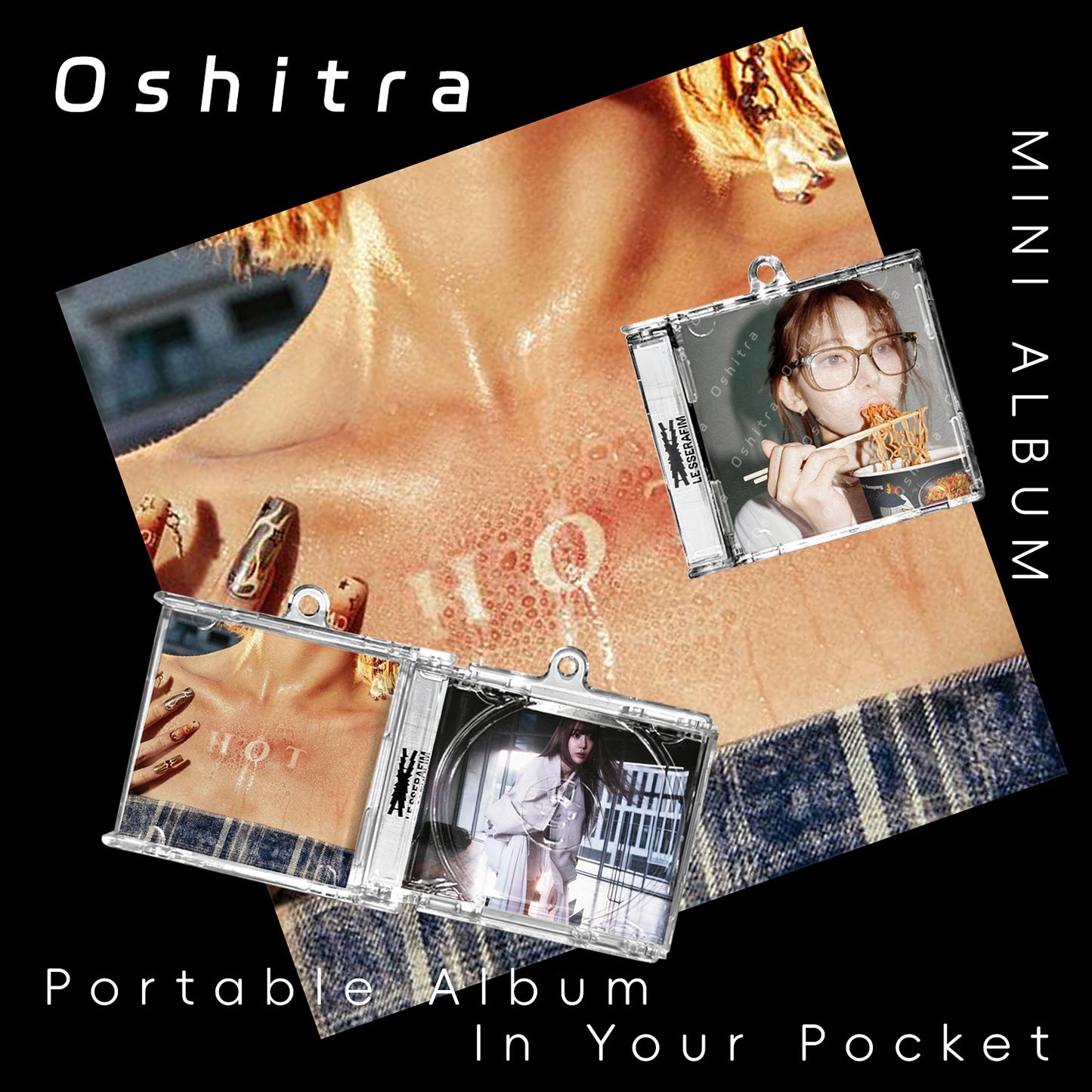 LE SSERAFIM「Hot」Mini Album NFCミニアルバムキーホルダー スマホタッチで音楽再生 推し活グッズ