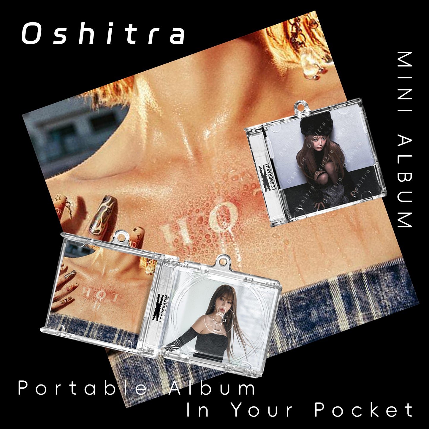 LE SSERAFIM「Hot」Mini Album NFCミニアルバムキーホルダー スマホタッチで音楽再生 推し活グッズ