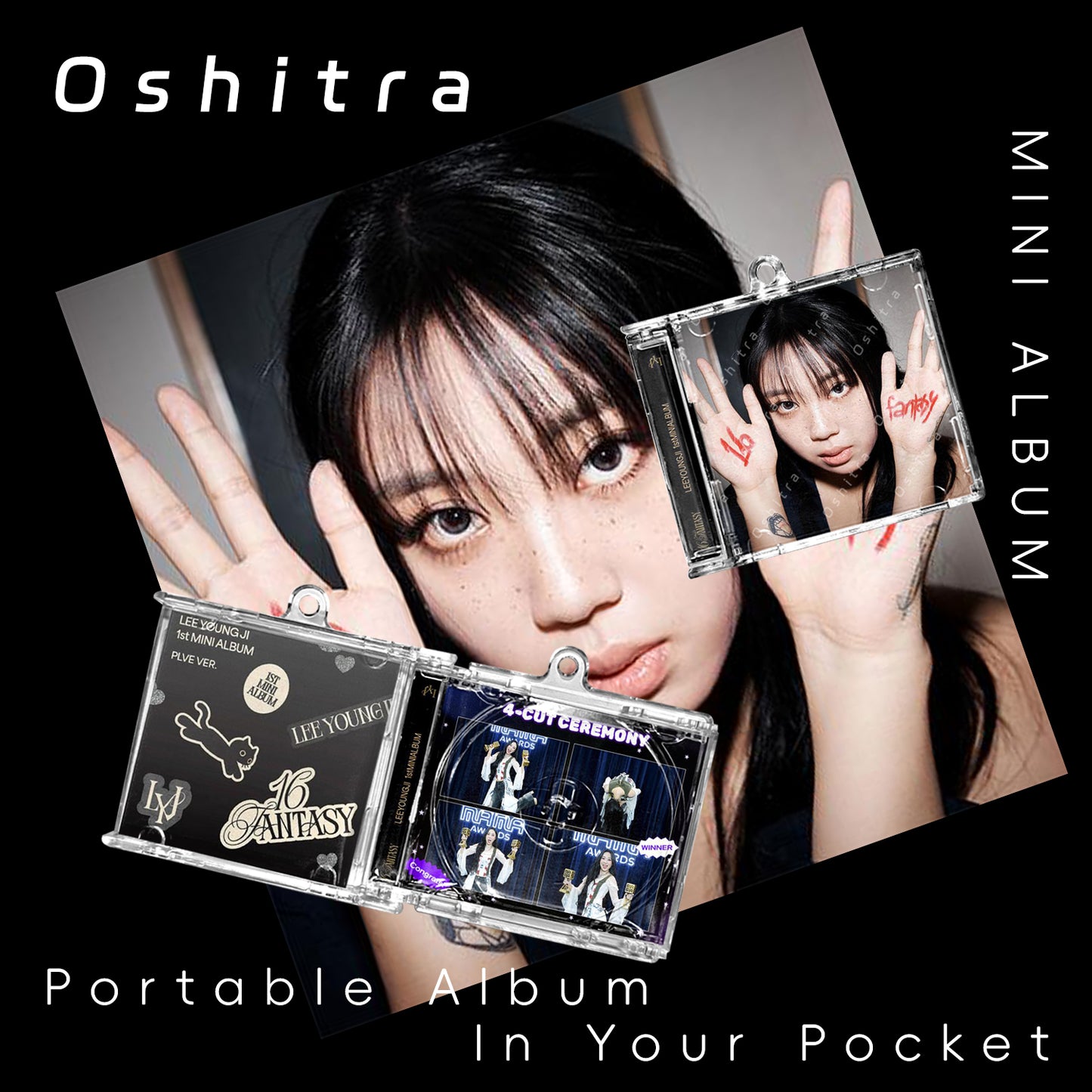 LEEYOUNGJI「16Fantasy」Mini Album NFCミニアルバムキーホルダー スマホタッチで音楽再生 推し活グッズ