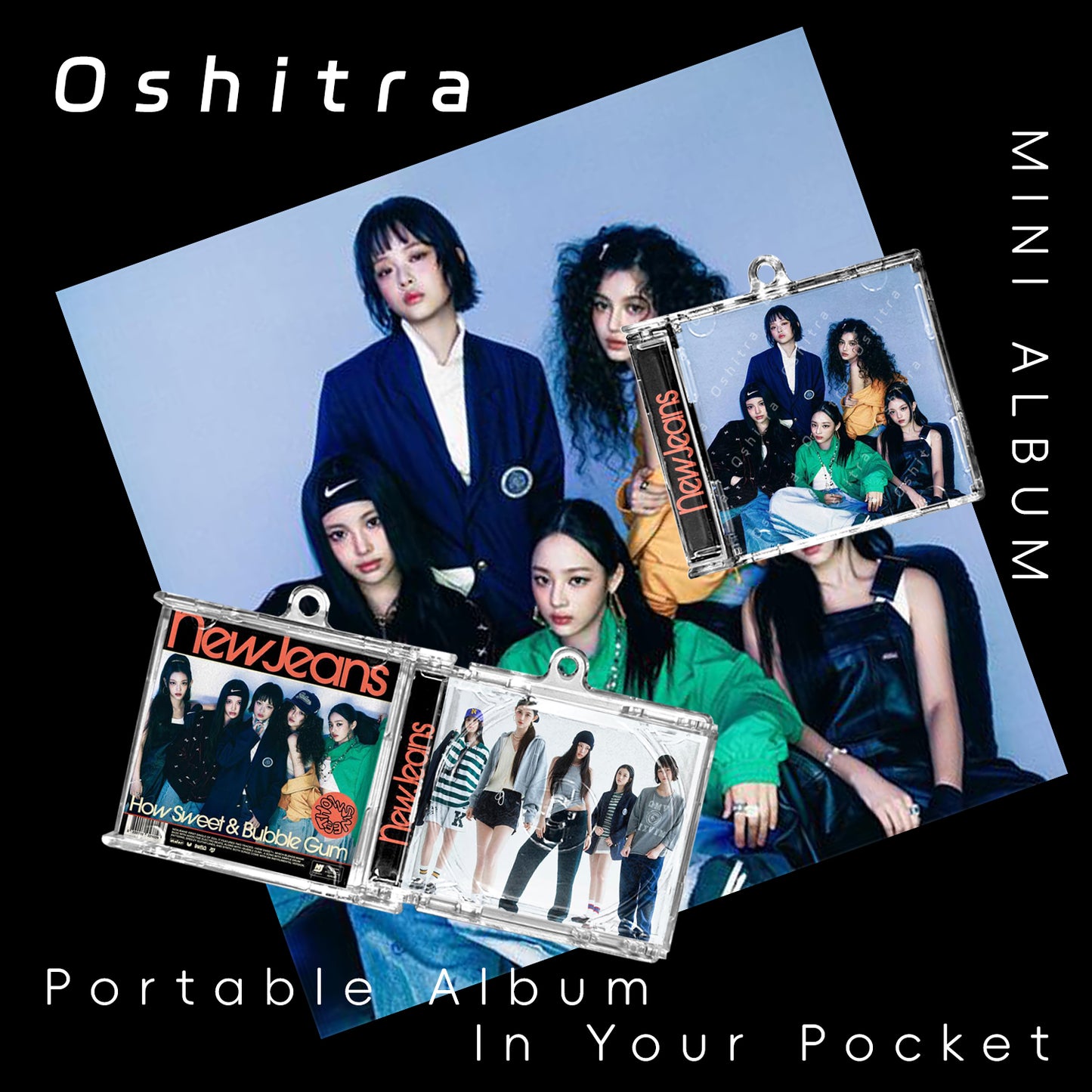 NEWJEANS「How Sweet」Mini Album NFCミニアルバムキーホルダー スマホタッチで音楽再生 推し活グッズ