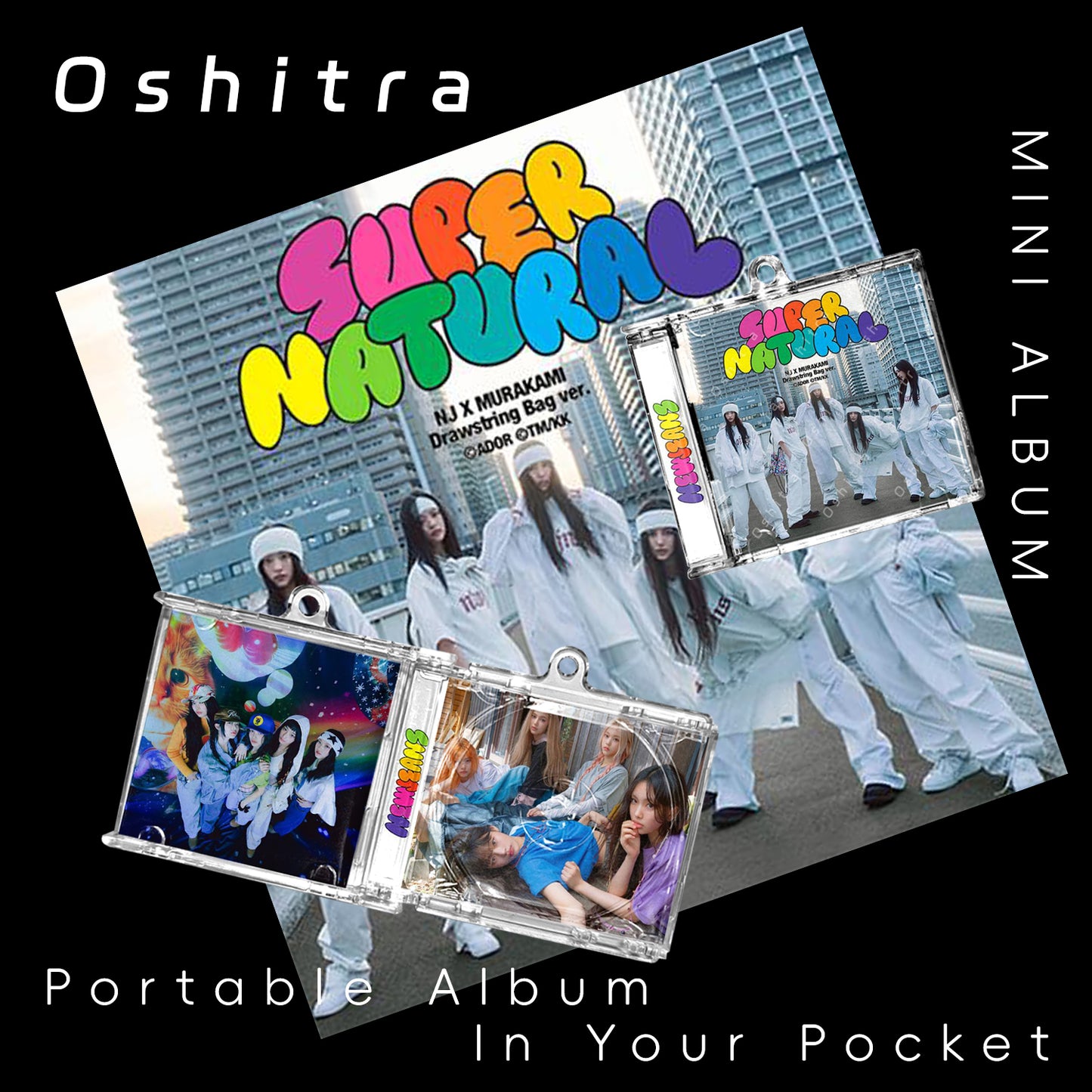 NEWJEANS「Supernatural」Mini Album NFCミニアルバムキーホルダー スマホタッチで音楽再生 推し活グッズ