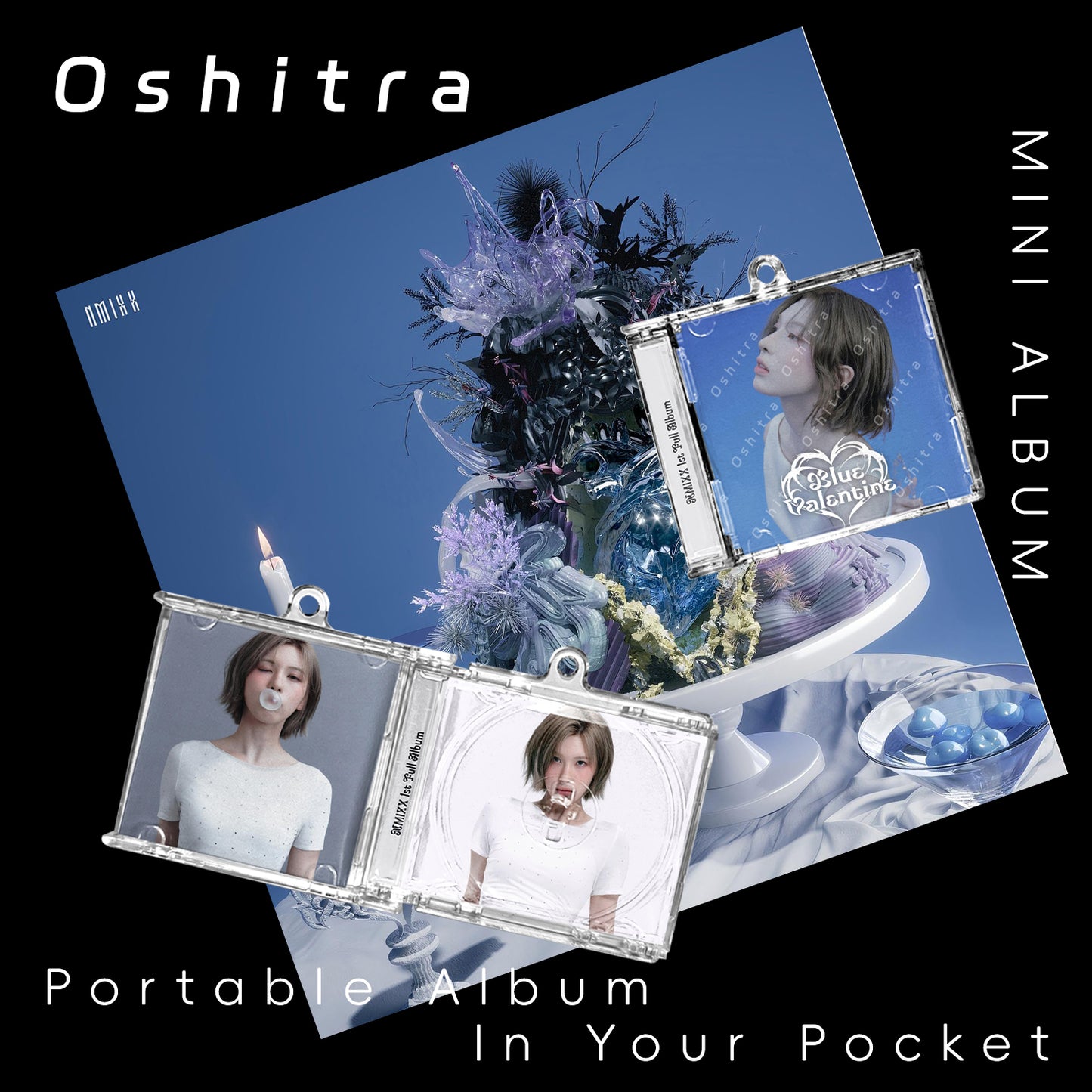 NMIXX「Valentine」Mini Album NFCミニアルバムキーホルダー スマホタッチで音楽再生 推し活グッズ