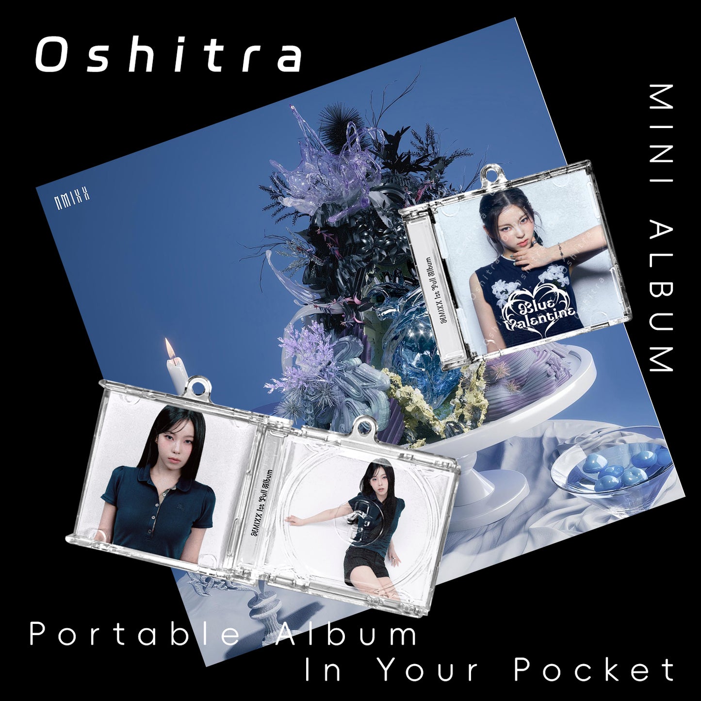 NMIXX「Valentine」Mini Album NFCミニアルバムキーホルダー スマホタッチで音楽再生 推し活グッズ